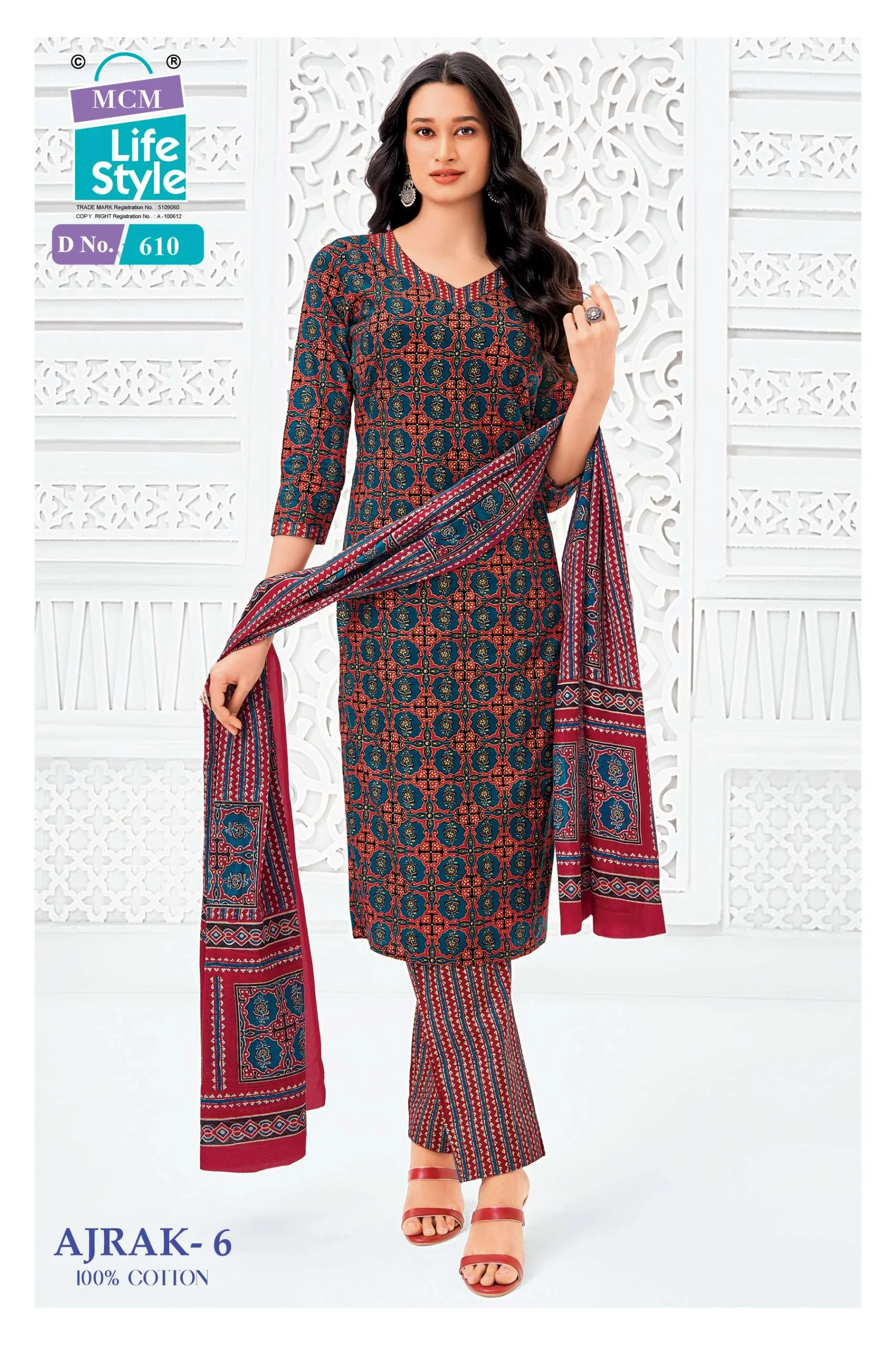 MCM Lifestyle Ajrak Vol 6 Ready Made Collection - Readymade Dress