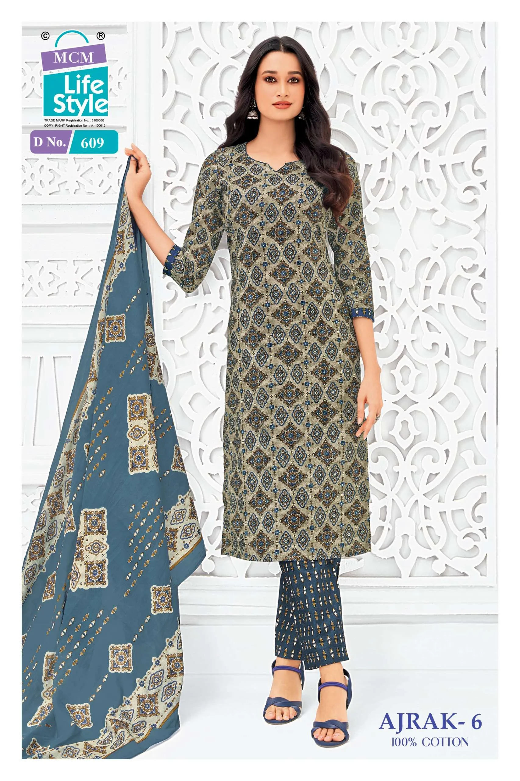 MCM Lifestyle Ajrak Vol 6 Ready Made Collection - Readymade Dress
