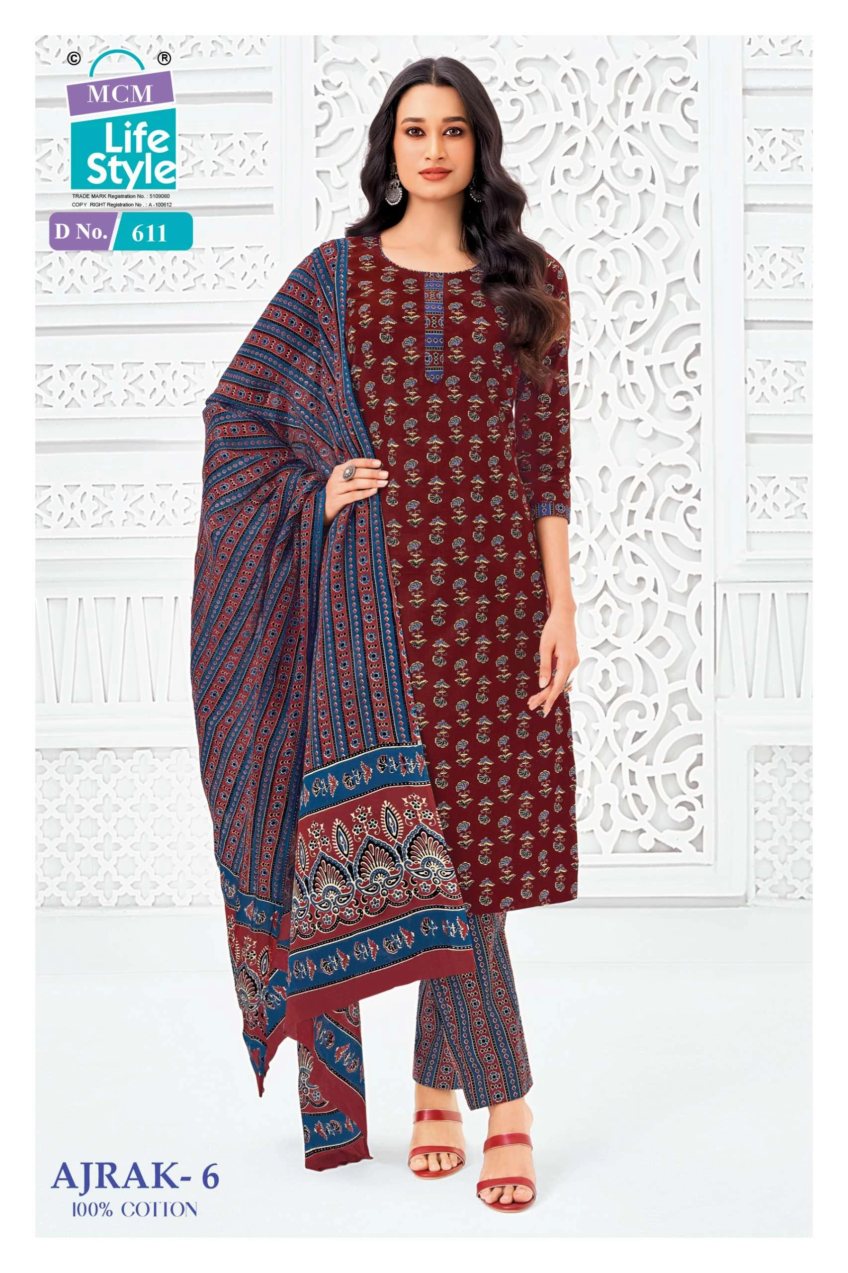 MCM Lifestyle Ajrak Vol 6 Ready Made Collection - Readymade Dress