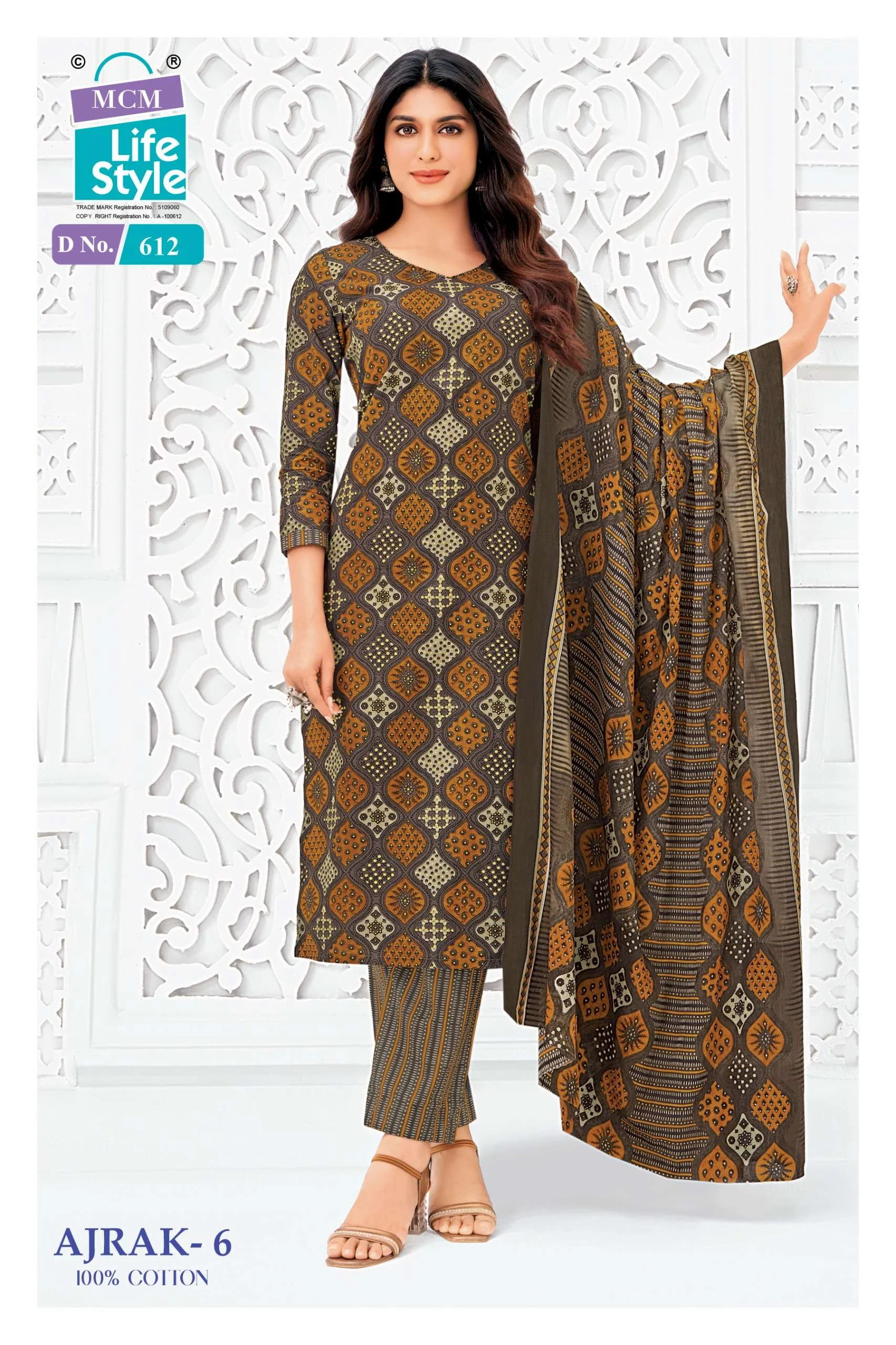 MCM Lifestyle Ajrak Vol 6 Ready Made Collection - Readymade Dress