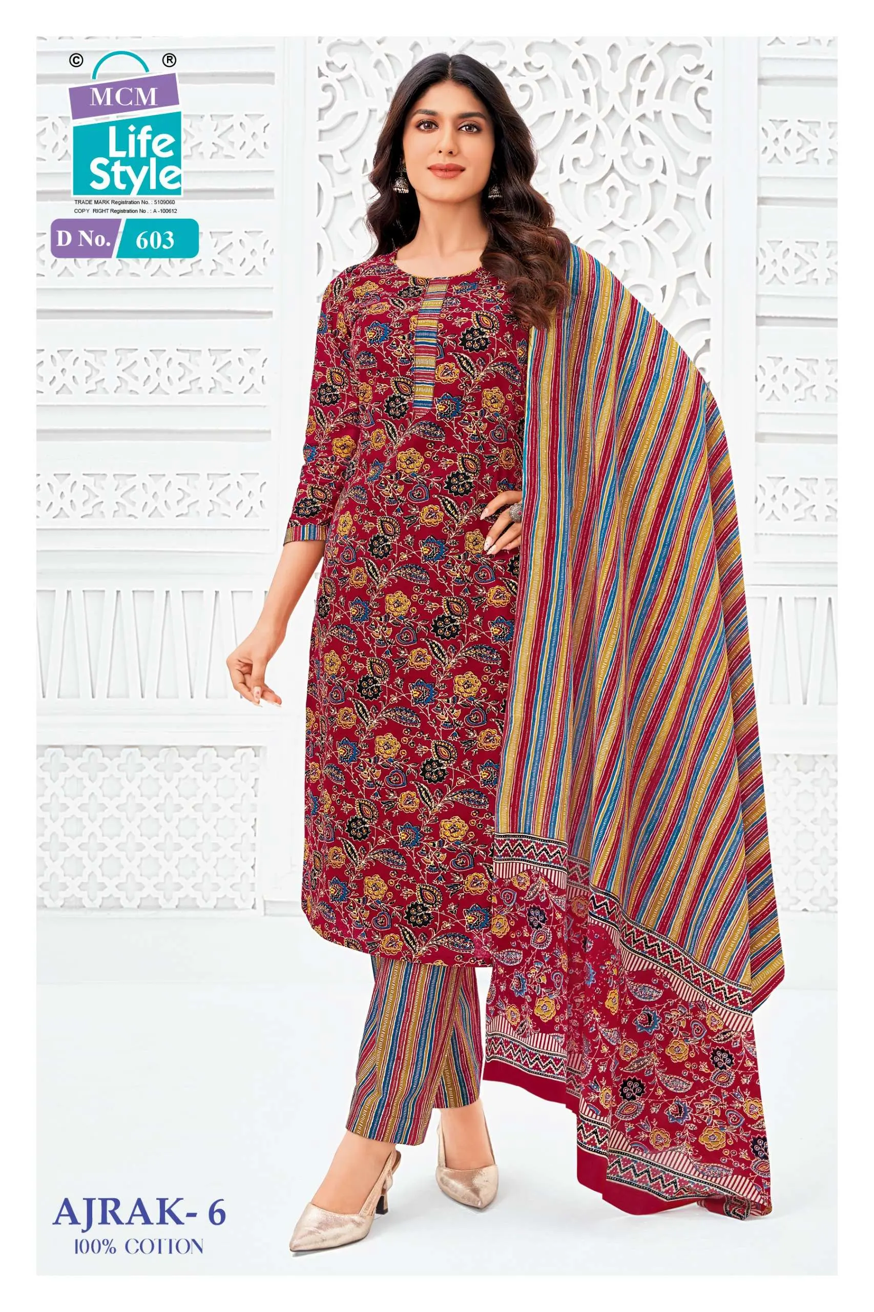 MCM Lifestyle Ajrak Vol 6 Ready Made Collection - Readymade Dress