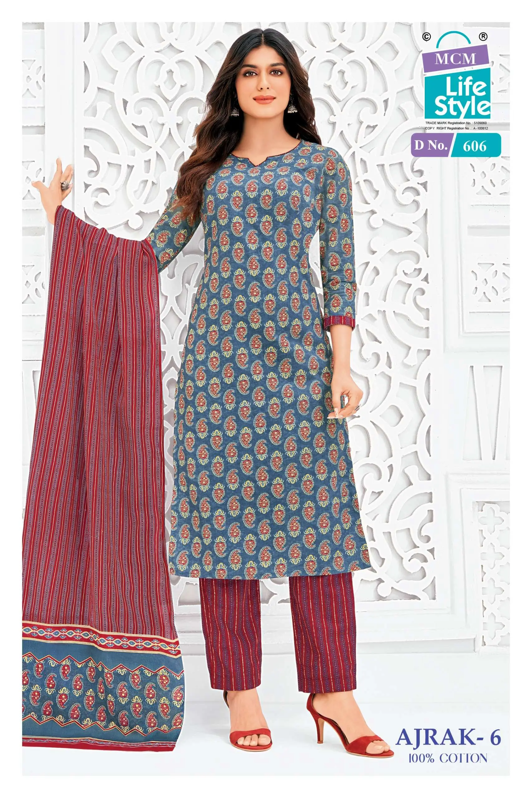 MCM Lifestyle Ajrak Vol 6 Ready Made Collection - Readymade Dress