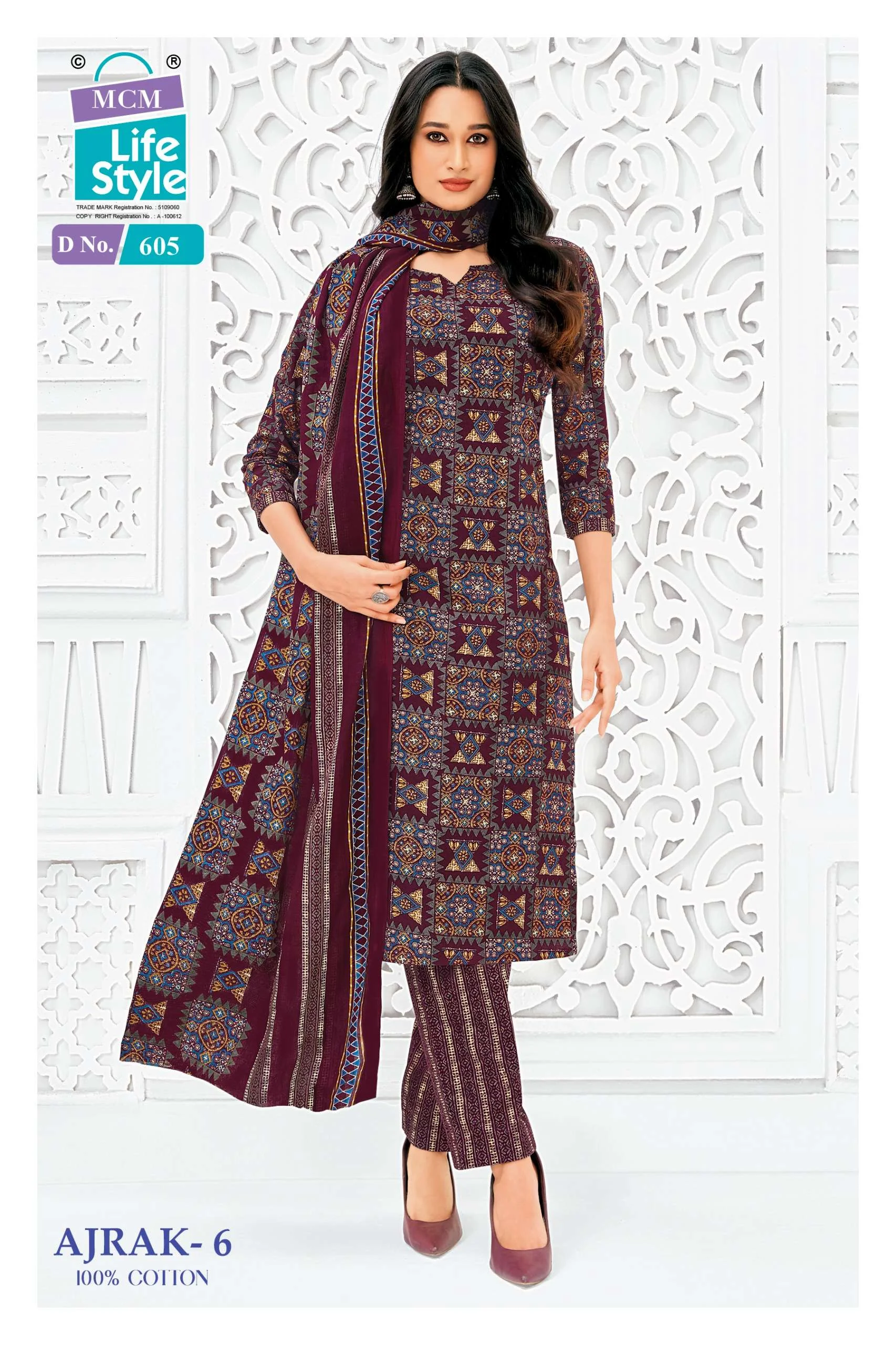 MCM Lifestyle Ajrak Vol 6 Ready Made Collection - Readymade Dress