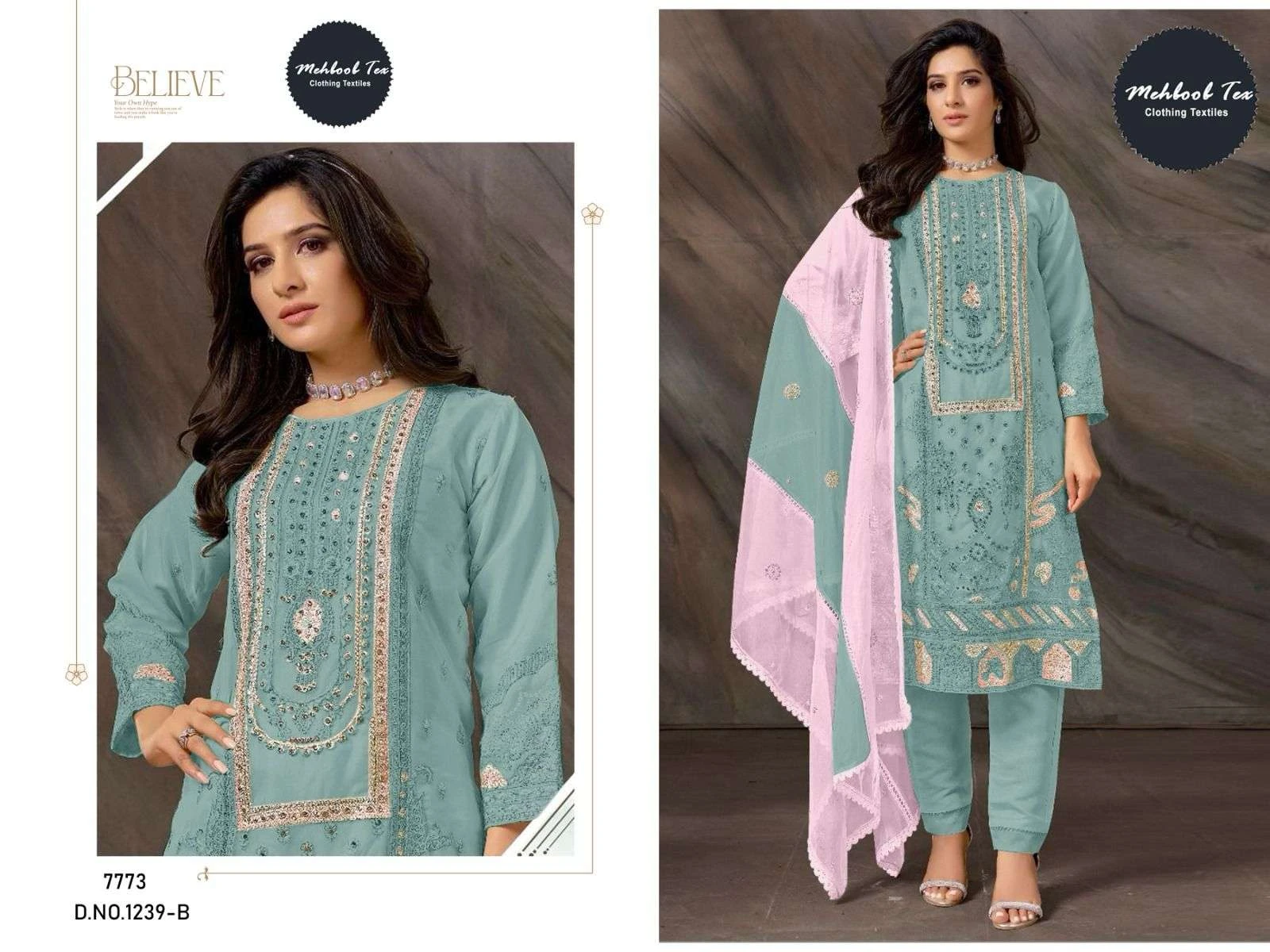 Mehboob Tex Design No - 1239 Abcd