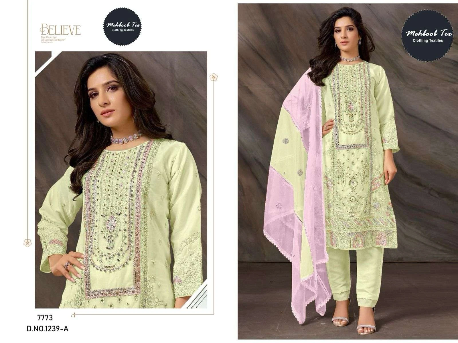 Mehboob Tex Design No - 1239 Abcd