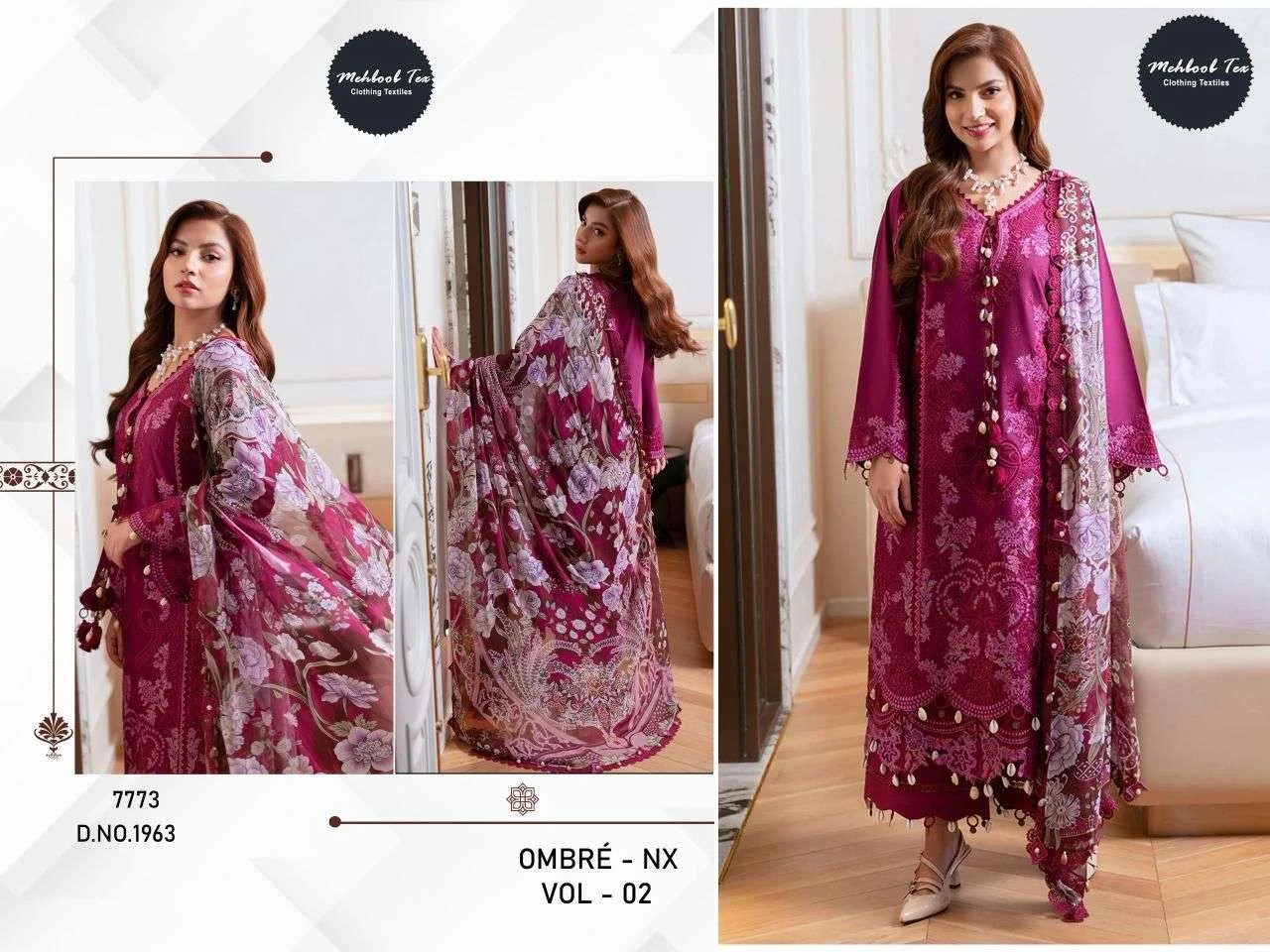 Mehboob Tex Ombre Lawn Collection Nx Vol 2