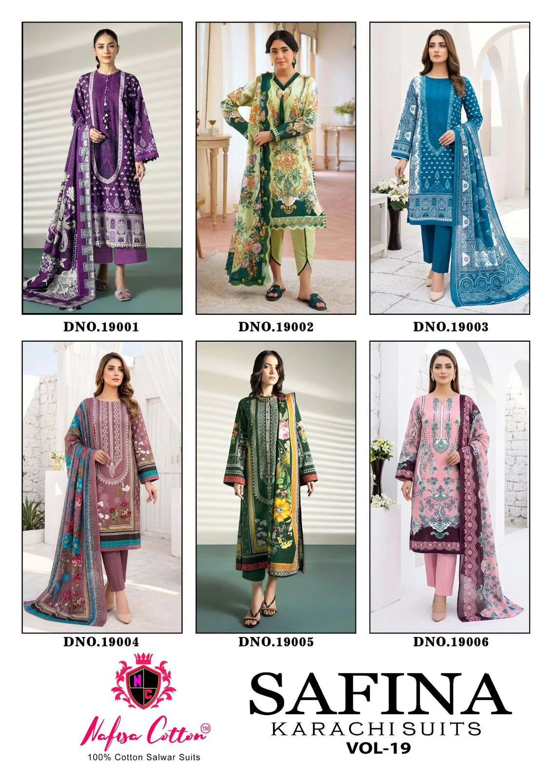 Nafisa Cotton Safina Karachi Suits Vol 19