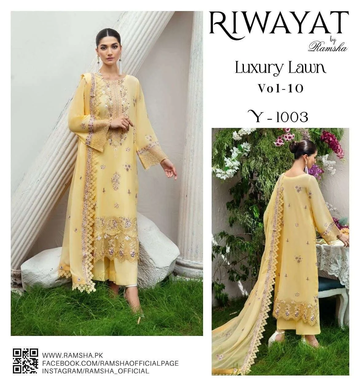 Ramsha Riwayat Luxury Lawn Collection Vol 10