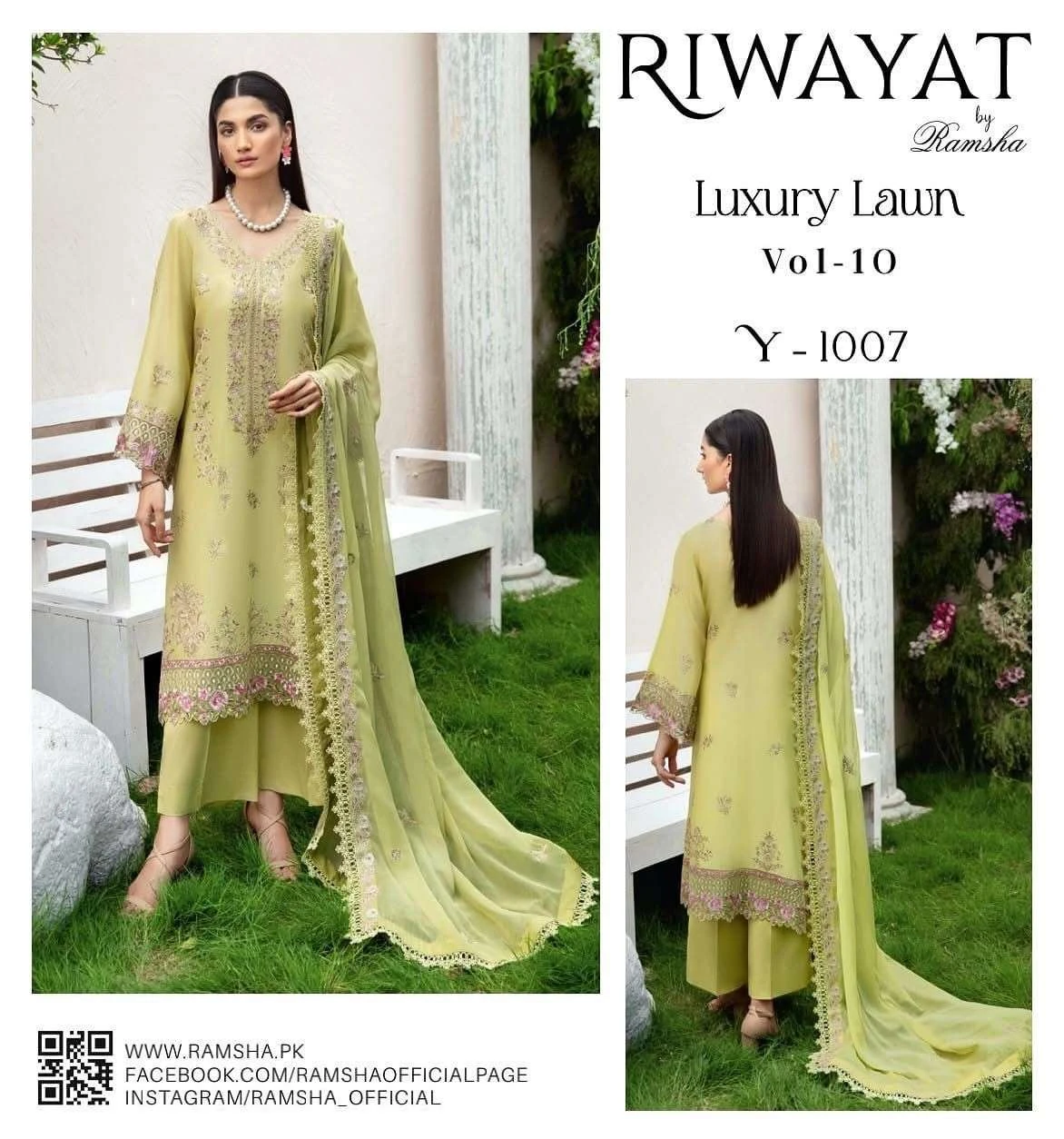 Ramsha Riwayat Luxury Lawn Collection Vol 10