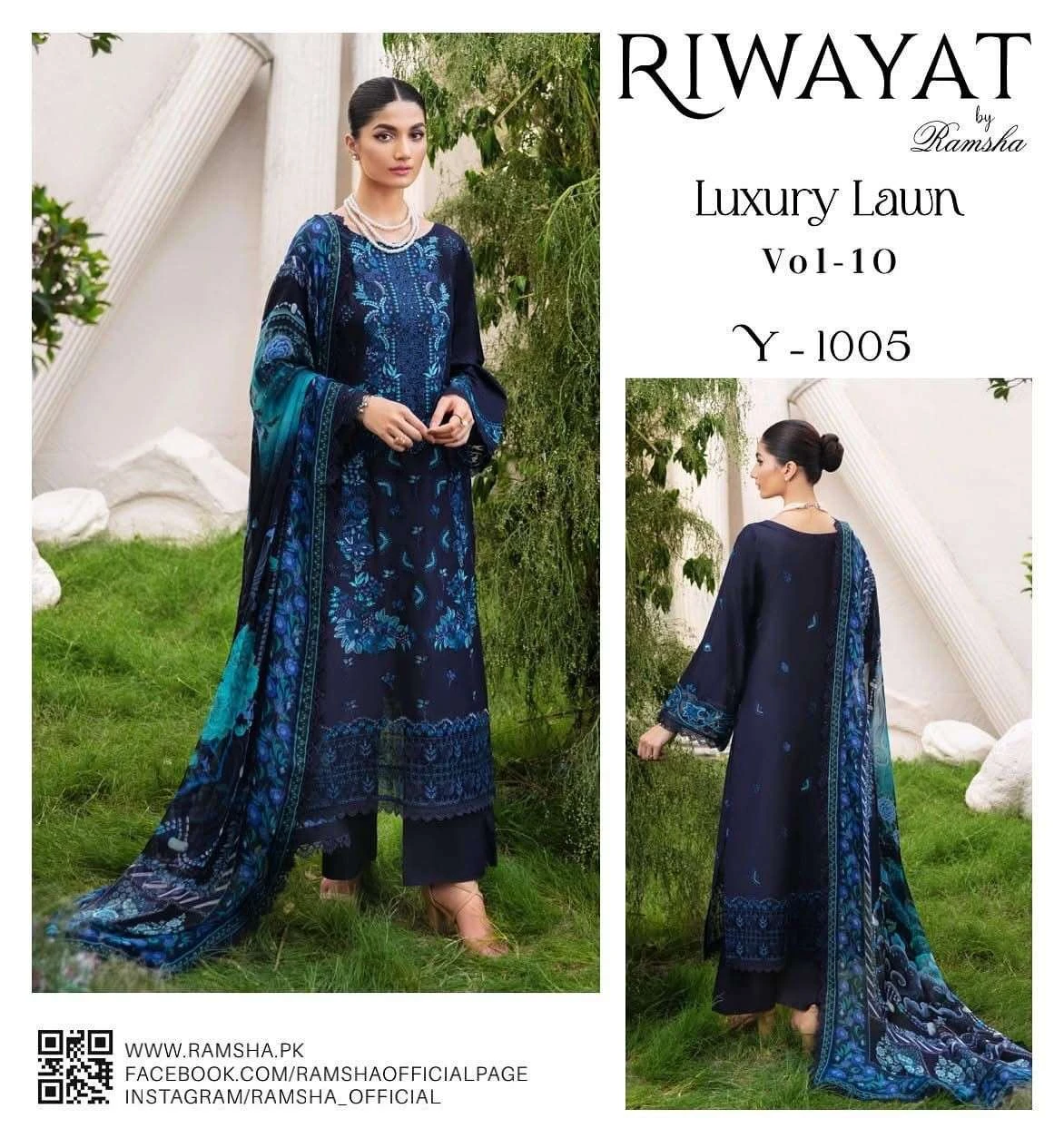 Ramsha Riwayat Luxury Lawn Collection Vol 10