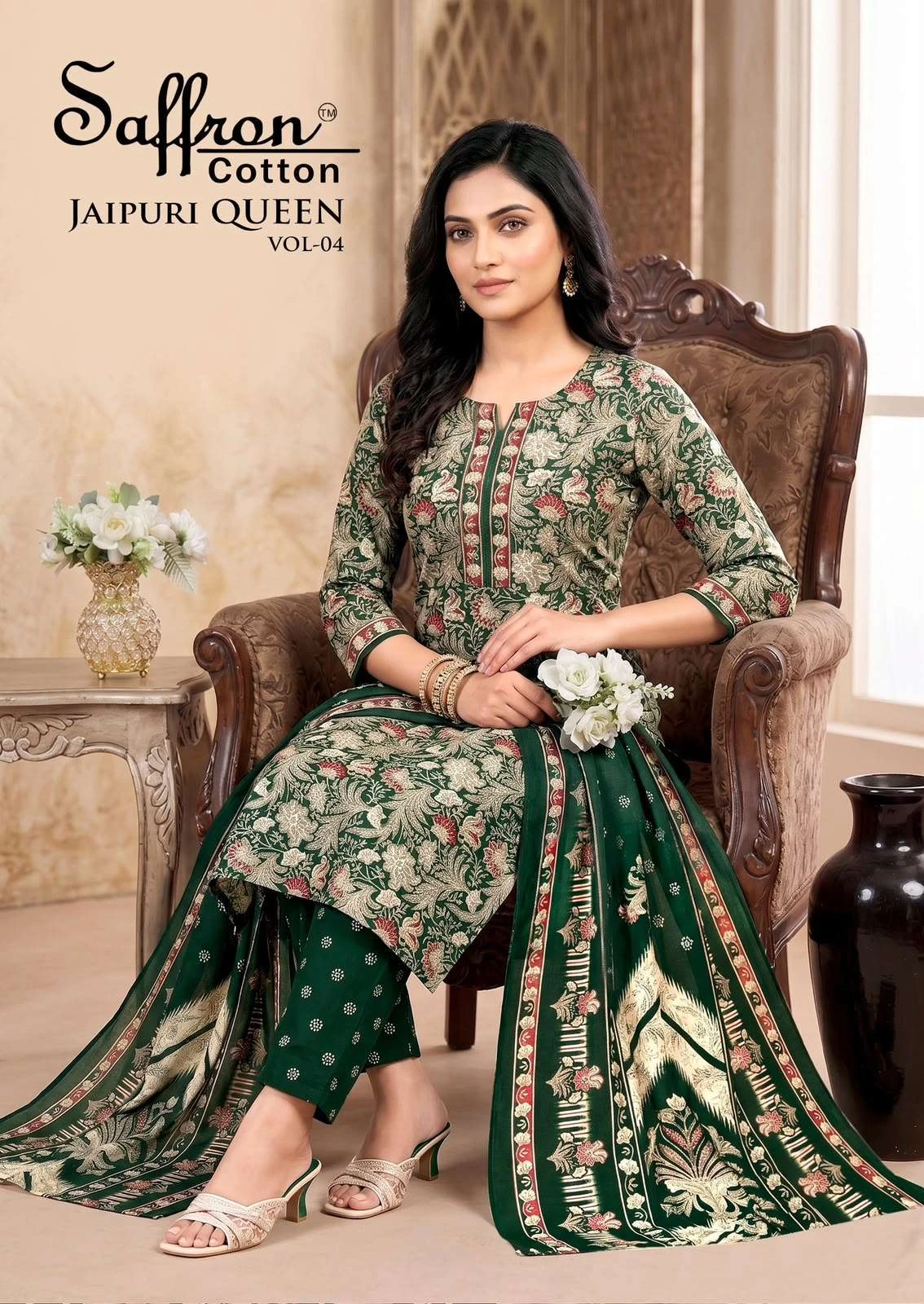 Saffron Cotton Jaipuri Karachi Queen Vol 4