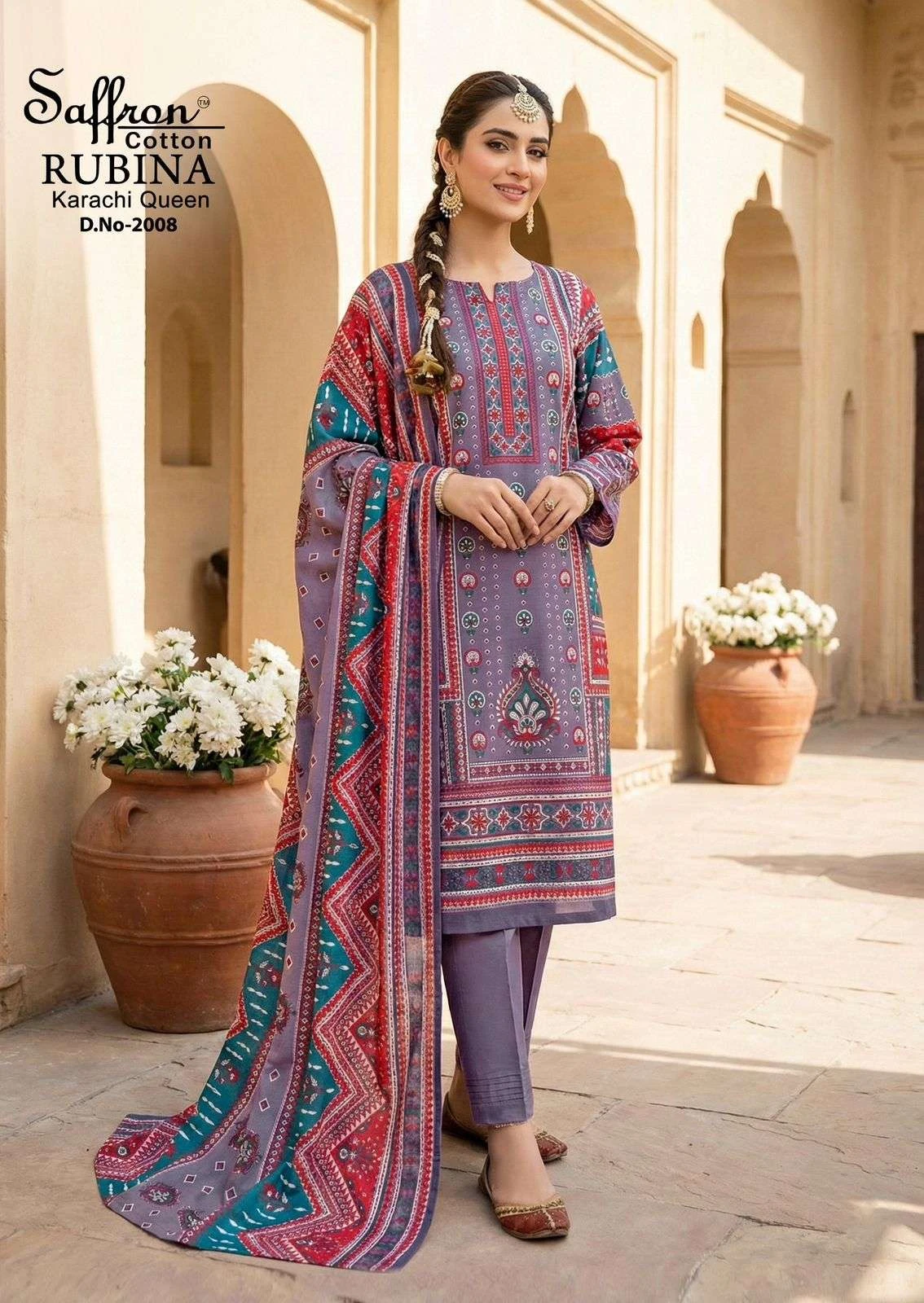 Saffron Cotton Rubina Karachi Queen Vol 2