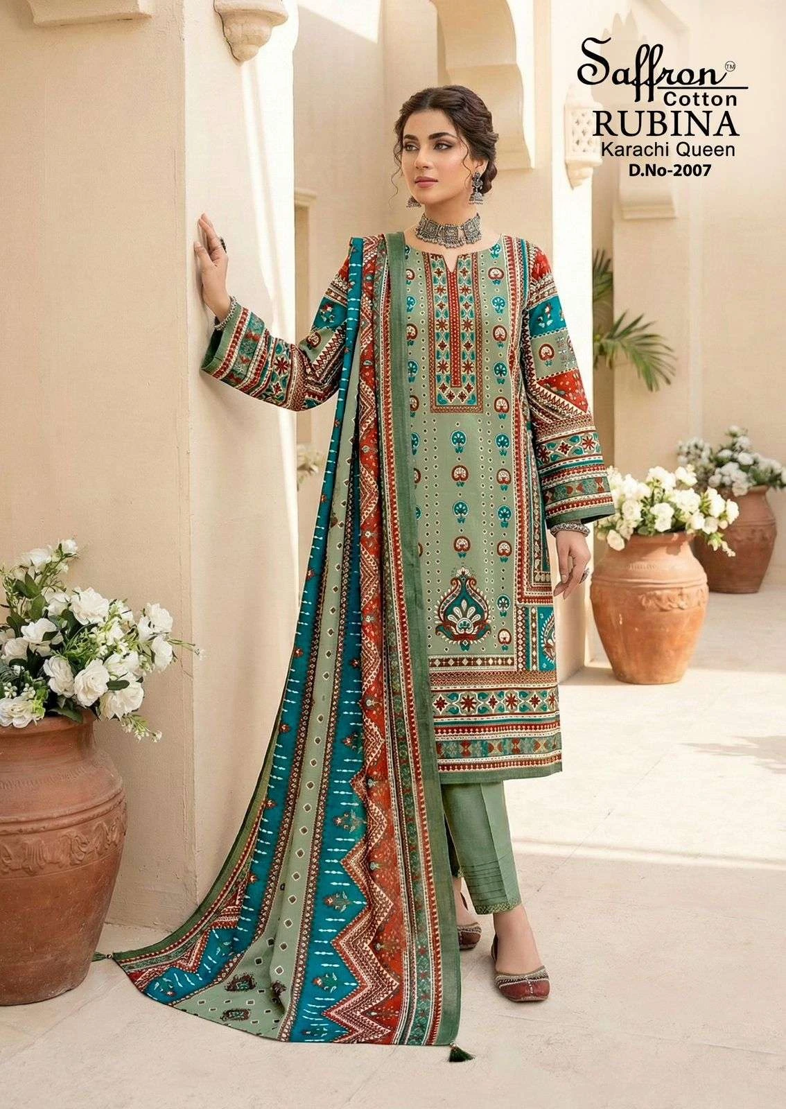Saffron Cotton Rubina Karachi Queen Vol 2