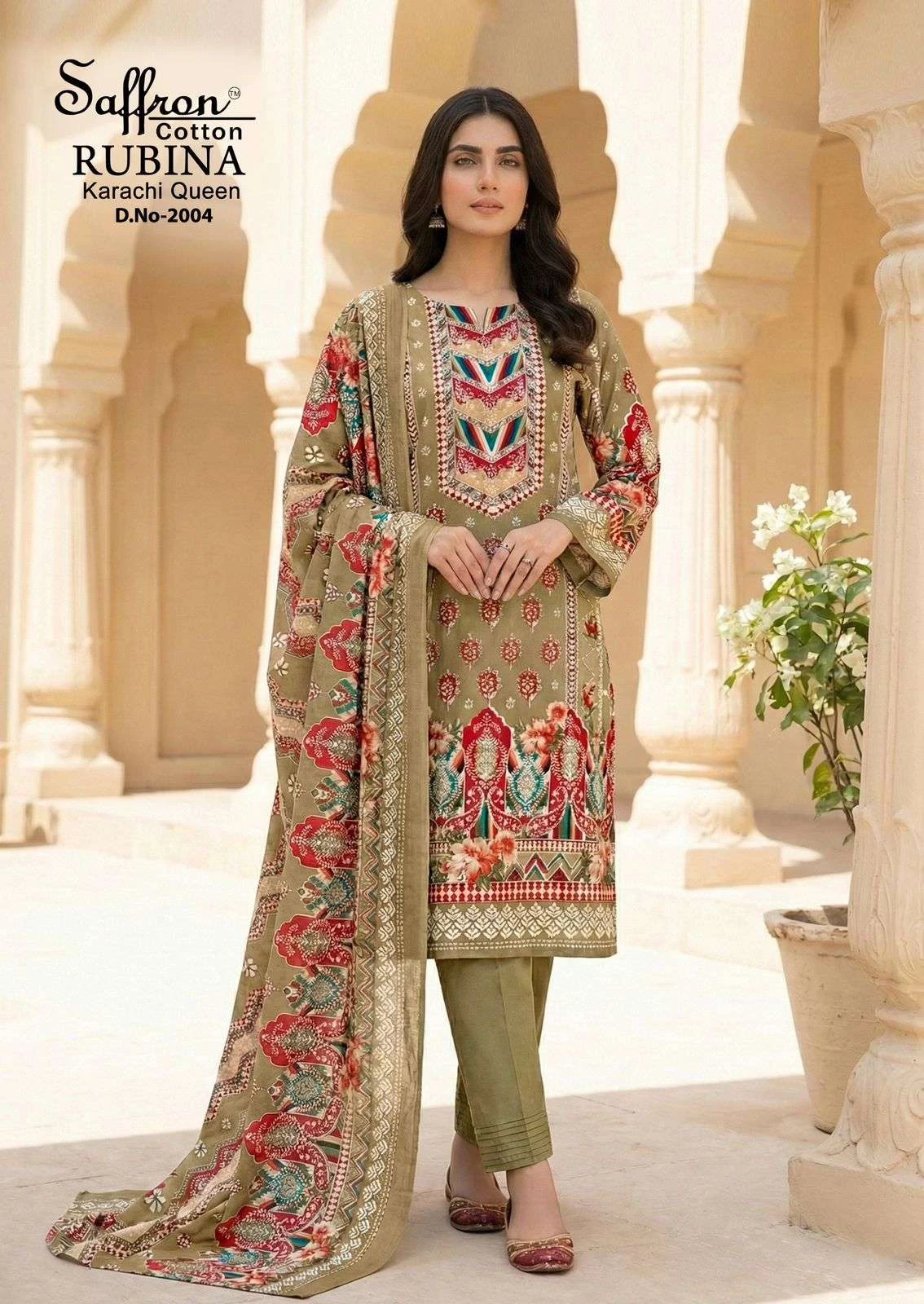Saffron Cotton Rubina Karachi Queen Vol 2
