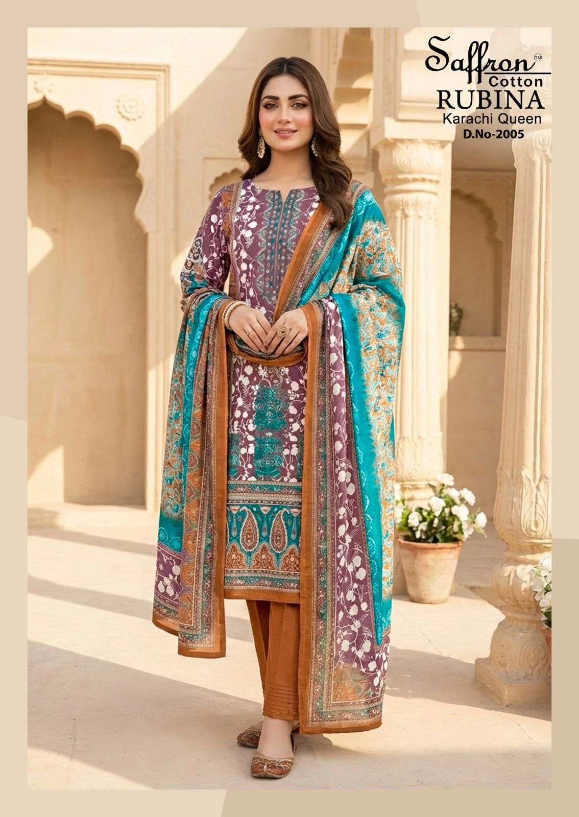 Saffron Cotton Rubina Karachi Queen Vol 2