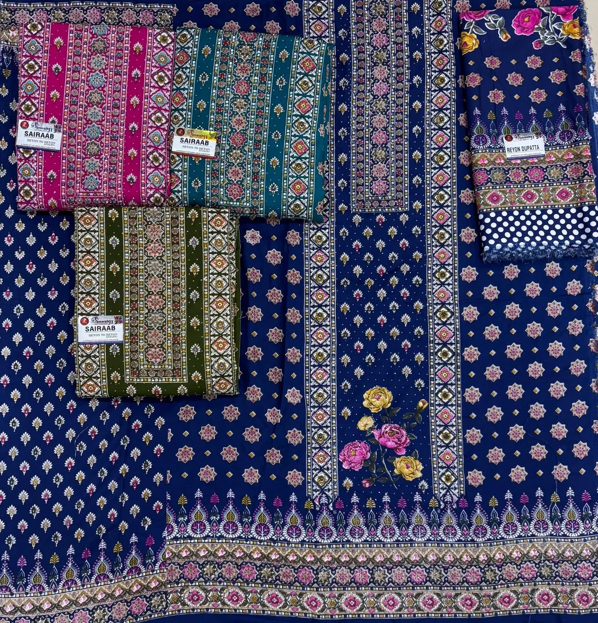 Sairaab Rayon Diamond Work