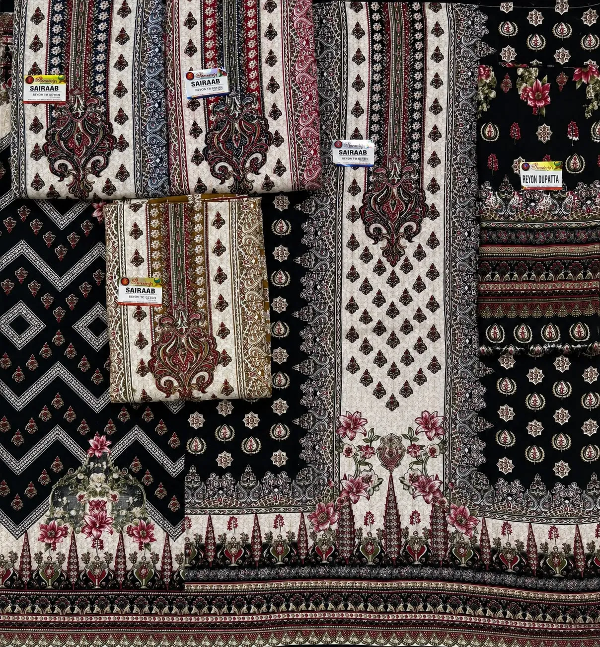 Sairaab Rayon Diamond Work