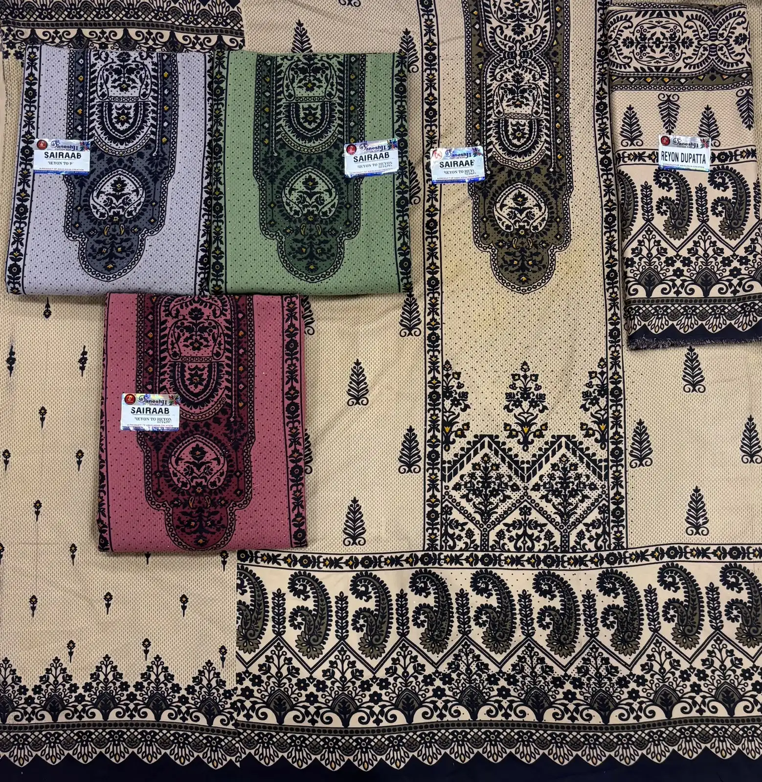 Sairaab Rayon Diamond Work