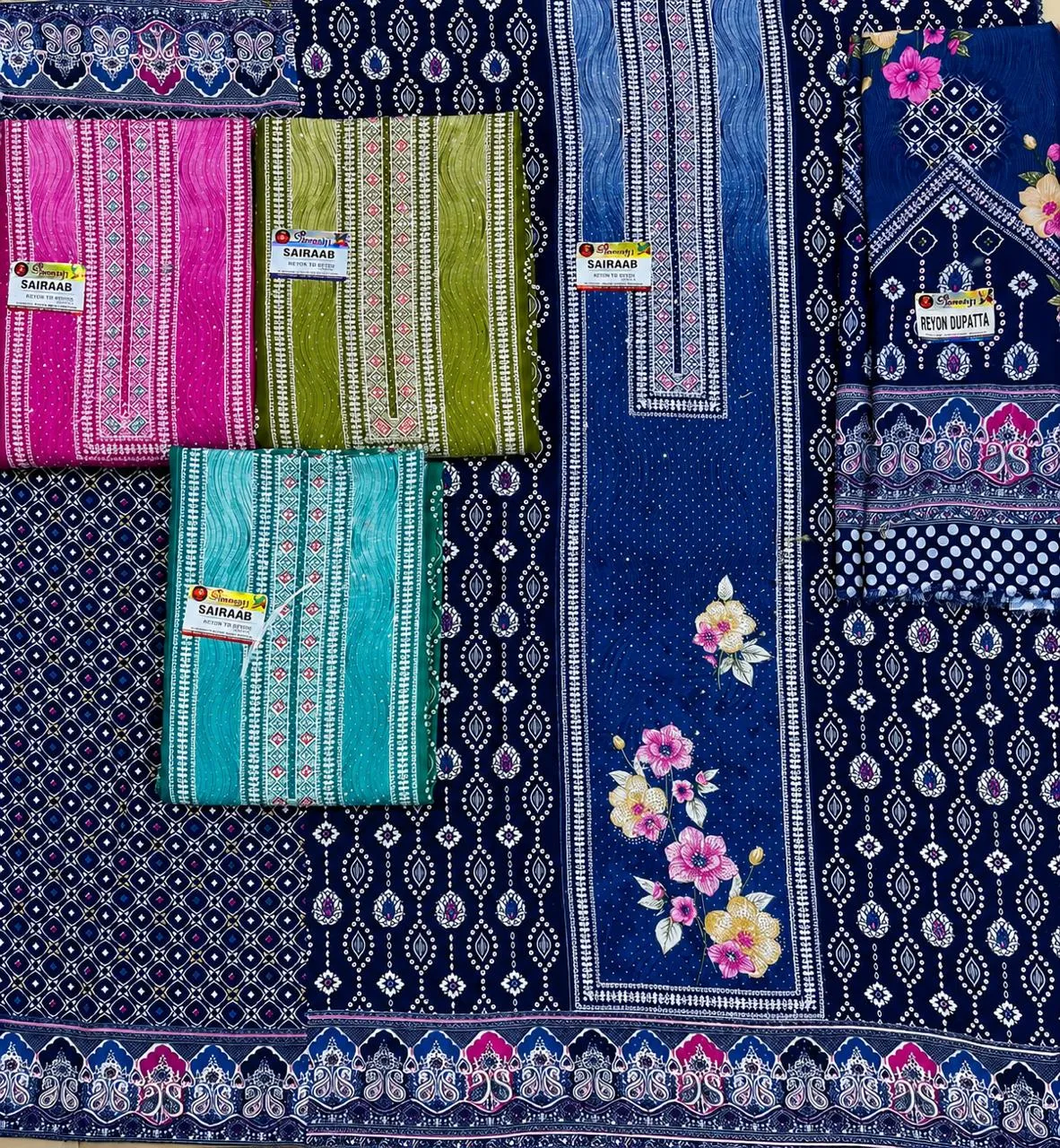 Sairaab Rayon Diamond Work