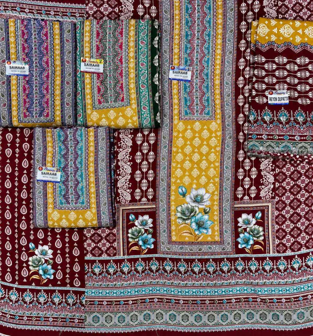 Sairaab Rayon Diamond Work