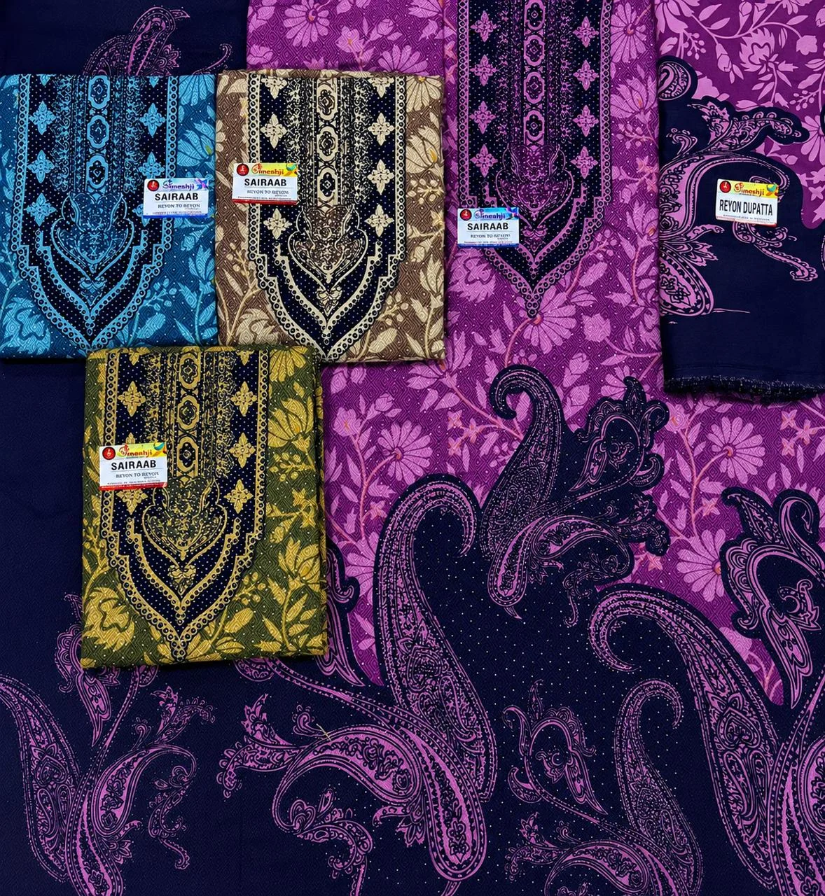 Sairaab Rayon Diamond Work