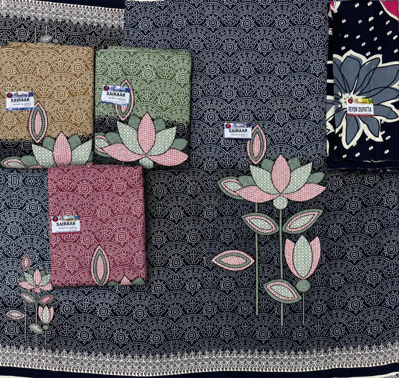 Sairaab Rayon Diamond Work
