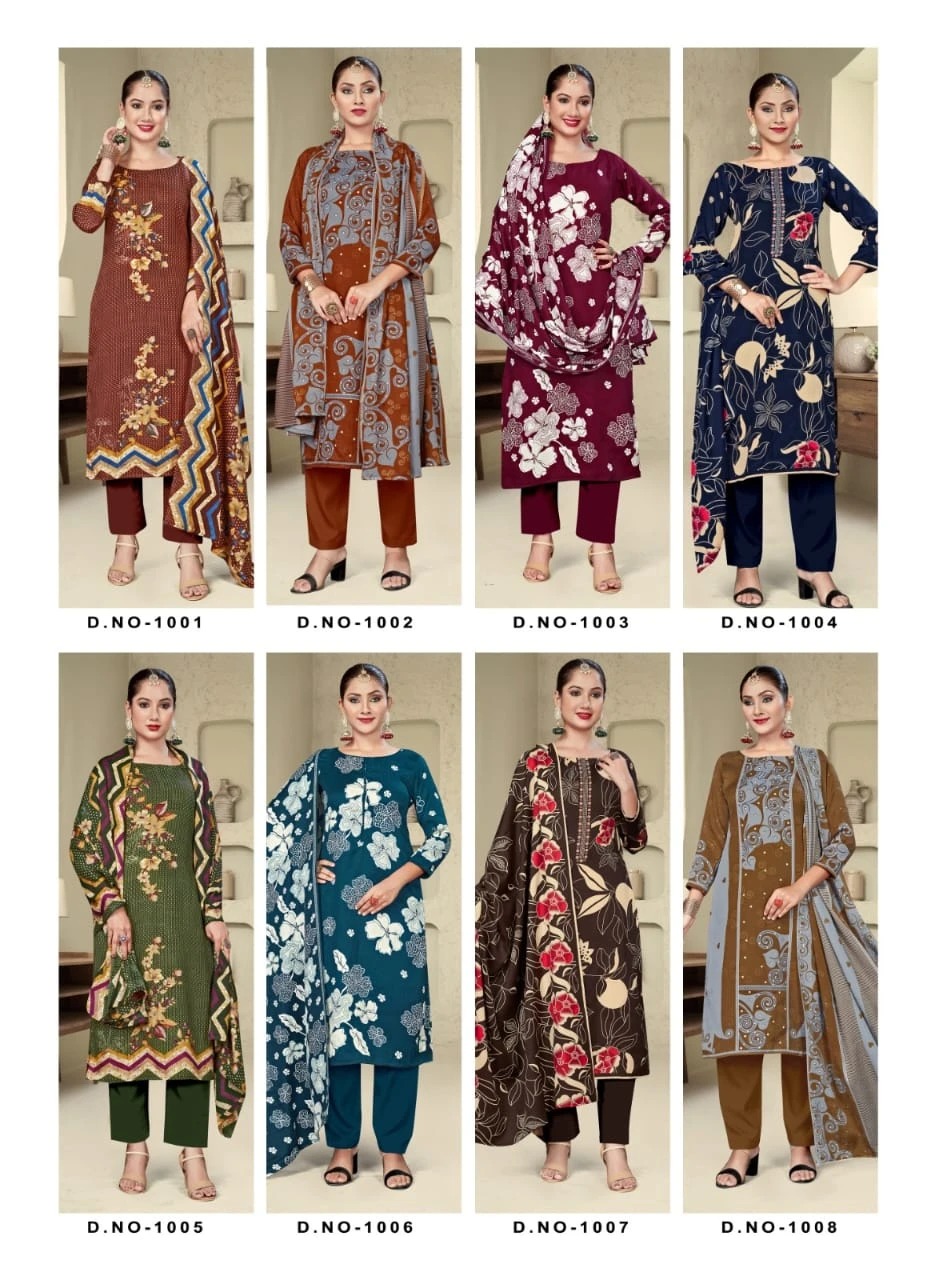 SAT Pashmina Shwal Suit Vol 15