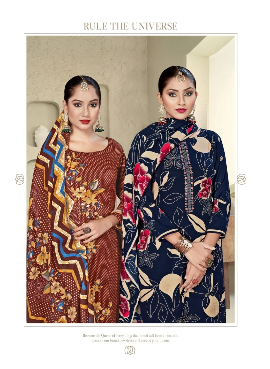 SAT Pashmina Shwal Suit Vol 15