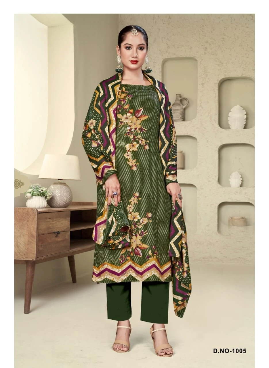 SAT Pashmina Shwal Suit Vol 15