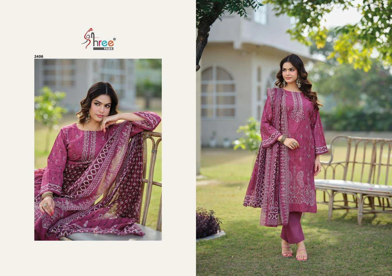 Shree Fab Bin Saeed Lawn Collection Vol 24