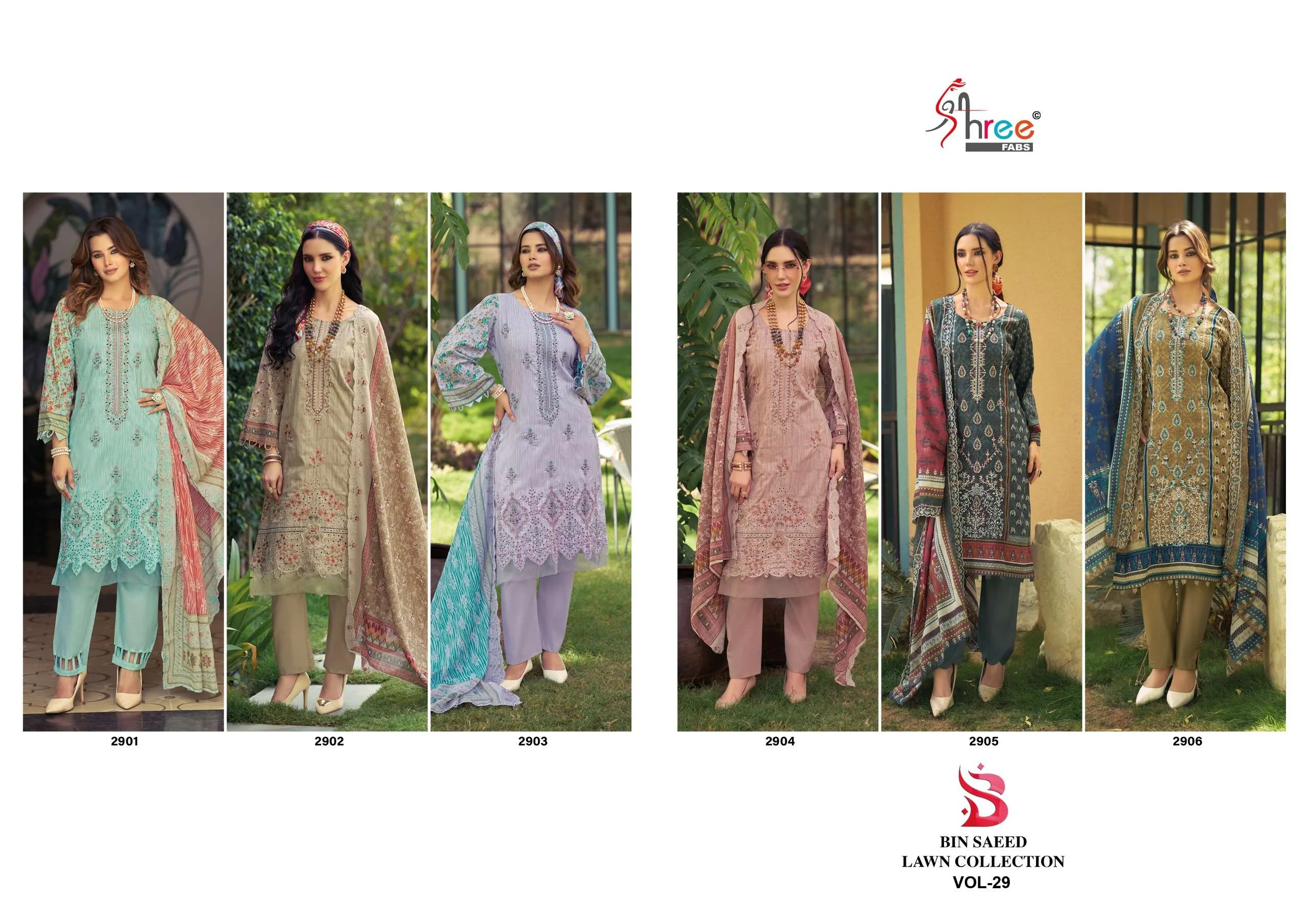 Shree Fab Bin Saeed Lawn Collection Vol 29