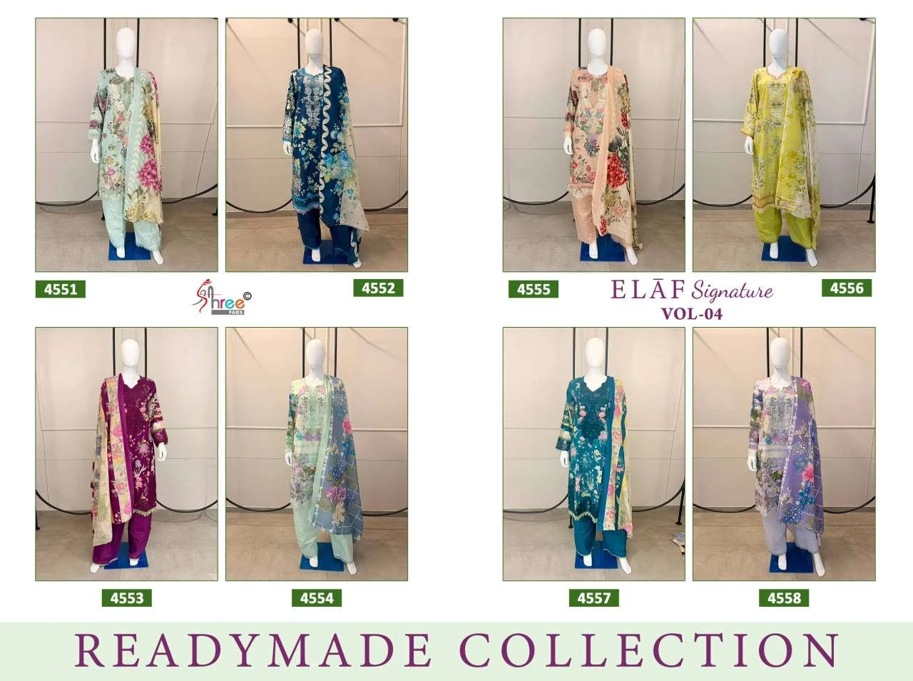 Shree Fab Elaf Signature Vol 4 Ready Made Collection - Readymade Dress