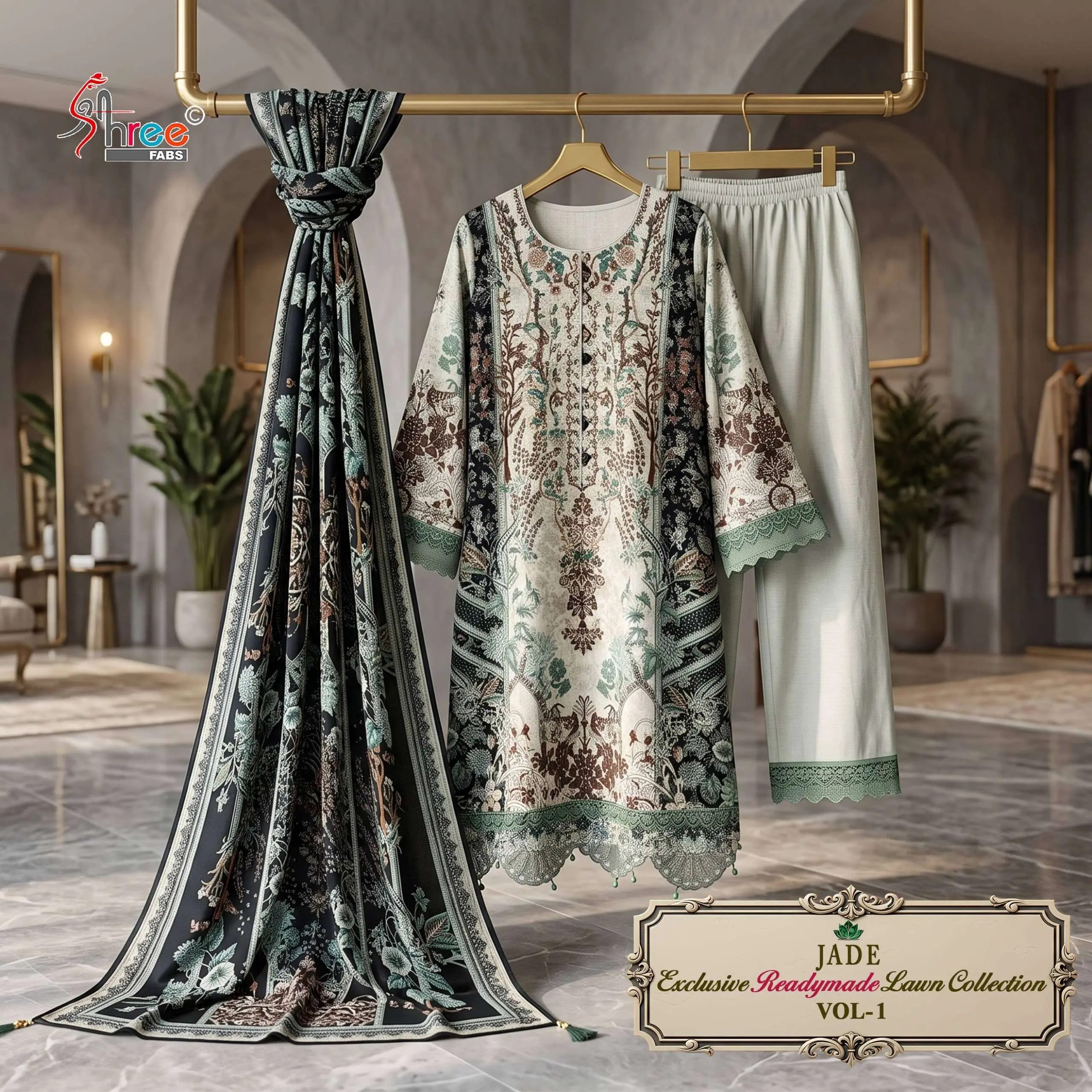 Shree Fab Jade Exclusive Lawn Ready Made Collection Vol 1 - Readymade Dress