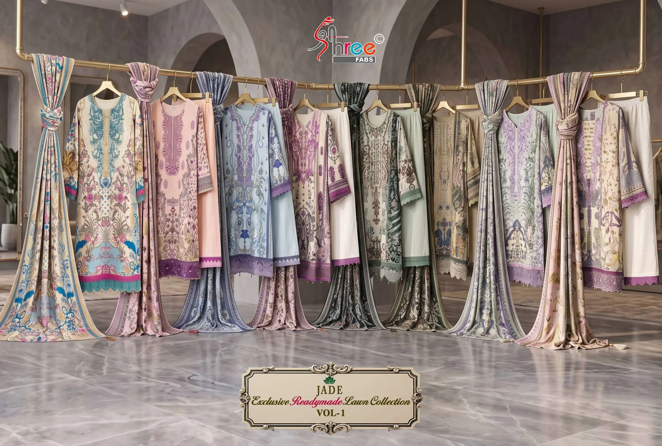 Shree Fab Jade Exclusive Lawn Ready Made Collection Vol 1 - Readymade Dress