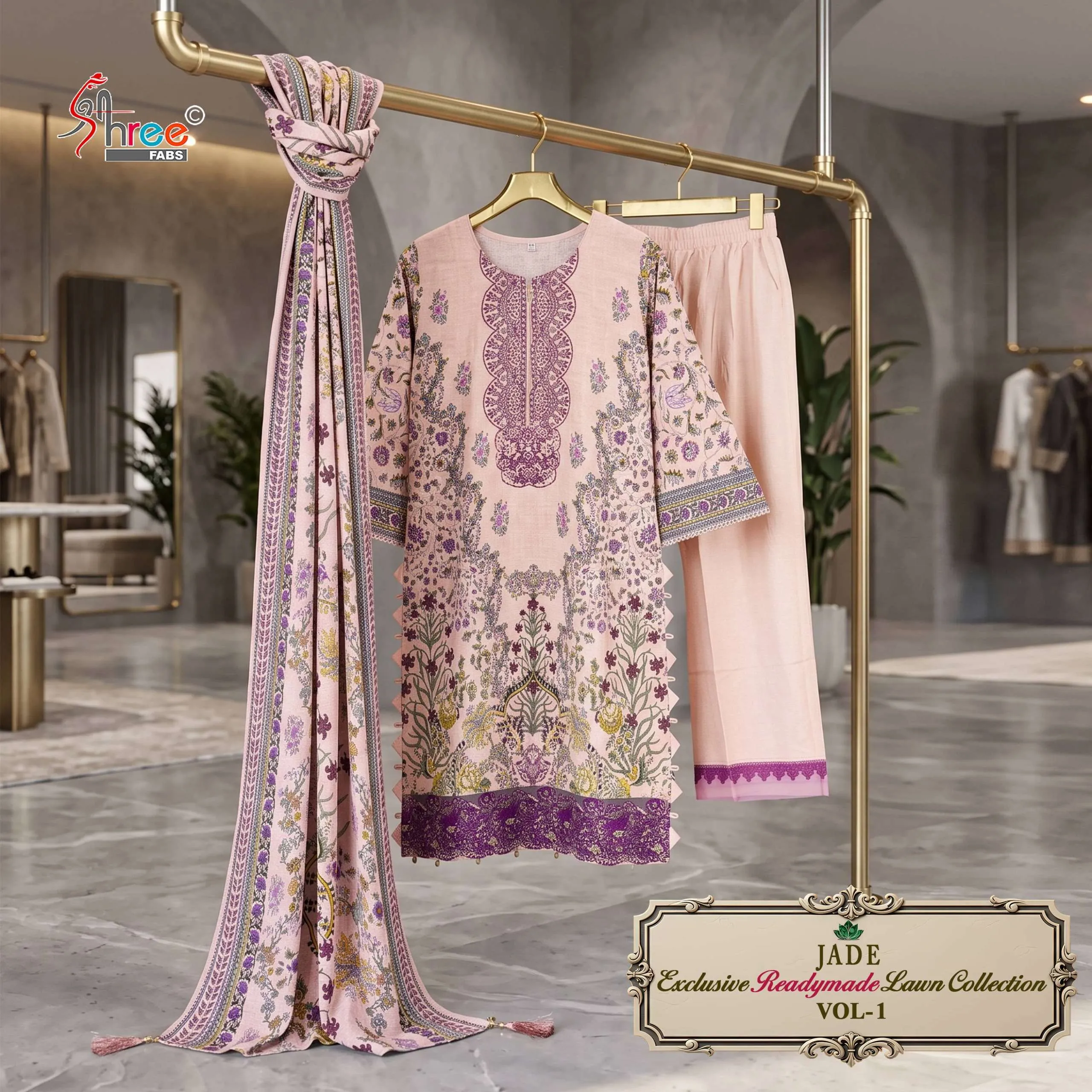 Shree Fab Jade Exclusive Lawn Ready Made Collection Vol 1 - Readymade Dress