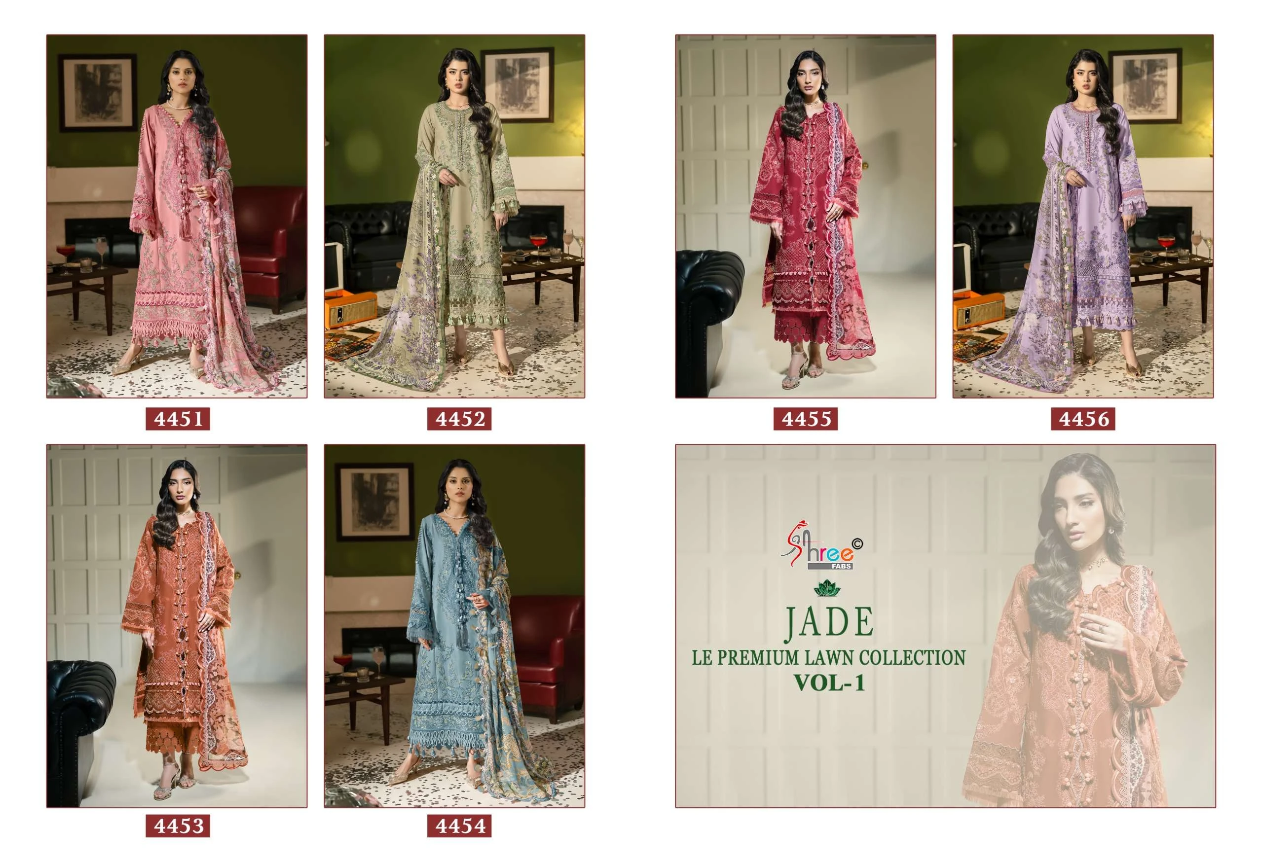Shree Fab Jade Le Premium Lawn Collection Vol 1