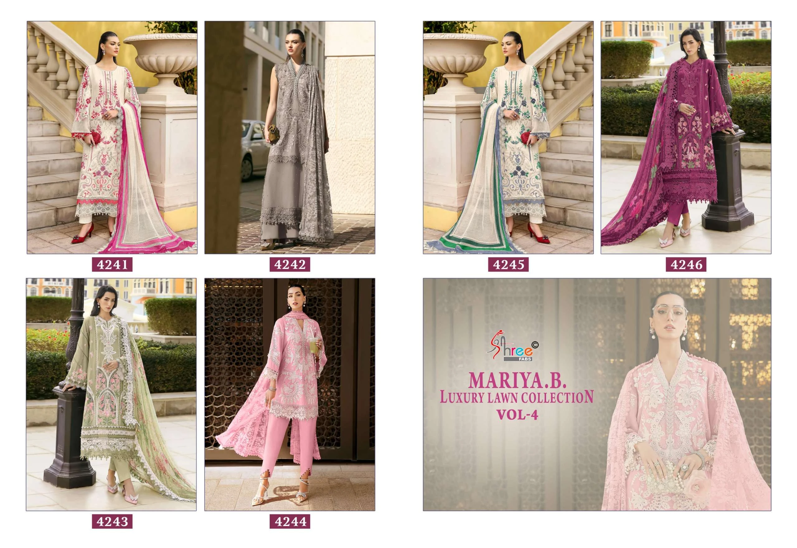Shree Fab Mariya B Luxury Lawn Collection Vol 4
