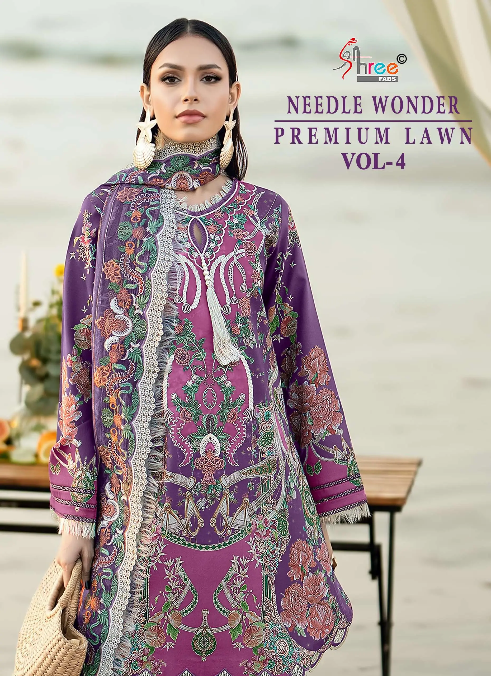 Shree Fab Needle Wonder Lawn Vol 4