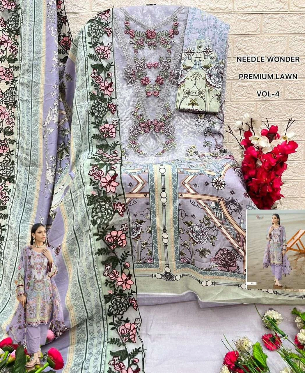 Shree Fab Needle Wonder Lawn Vol 4