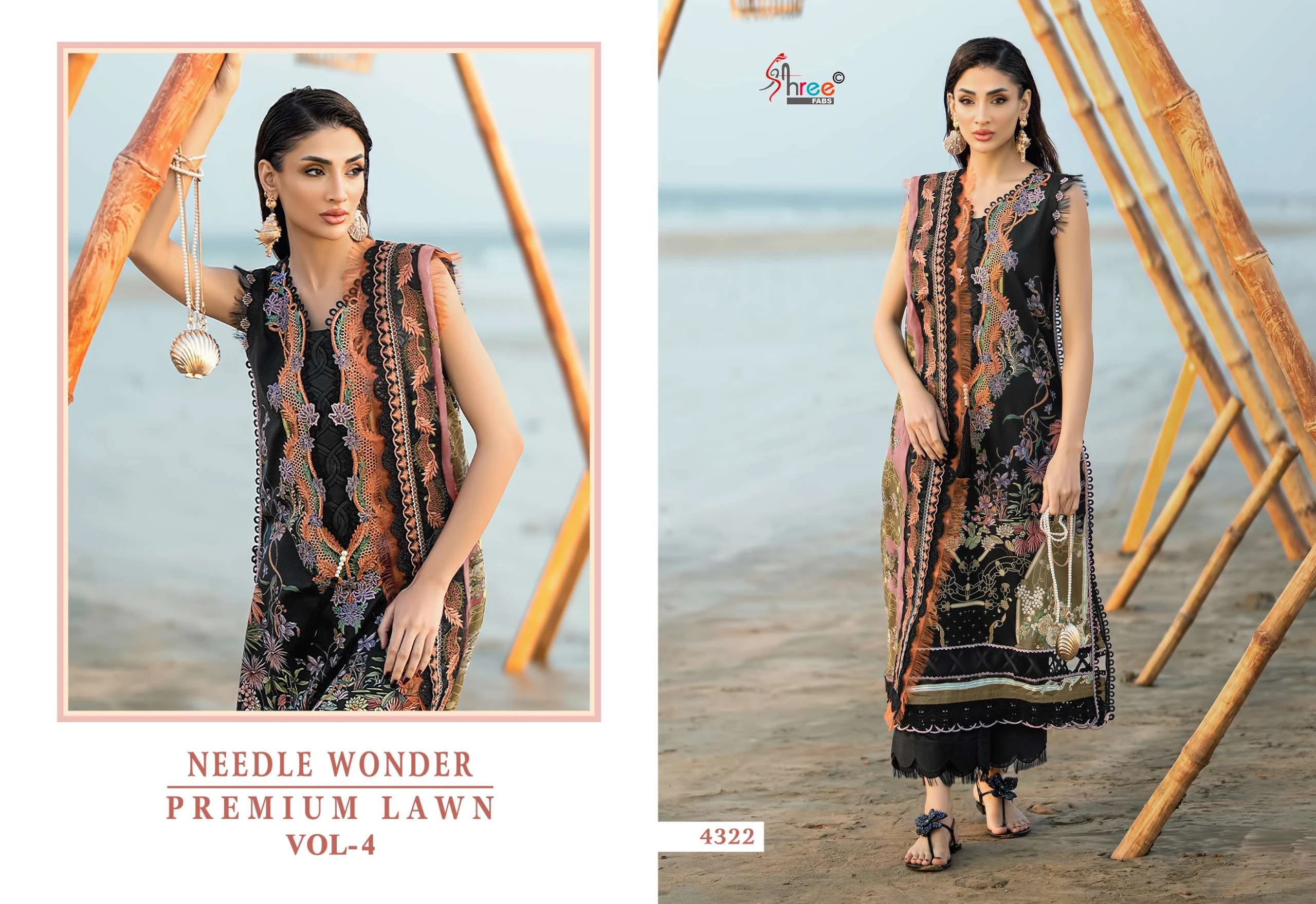 Shree Fab Needle Wonder Lawn Vol 4