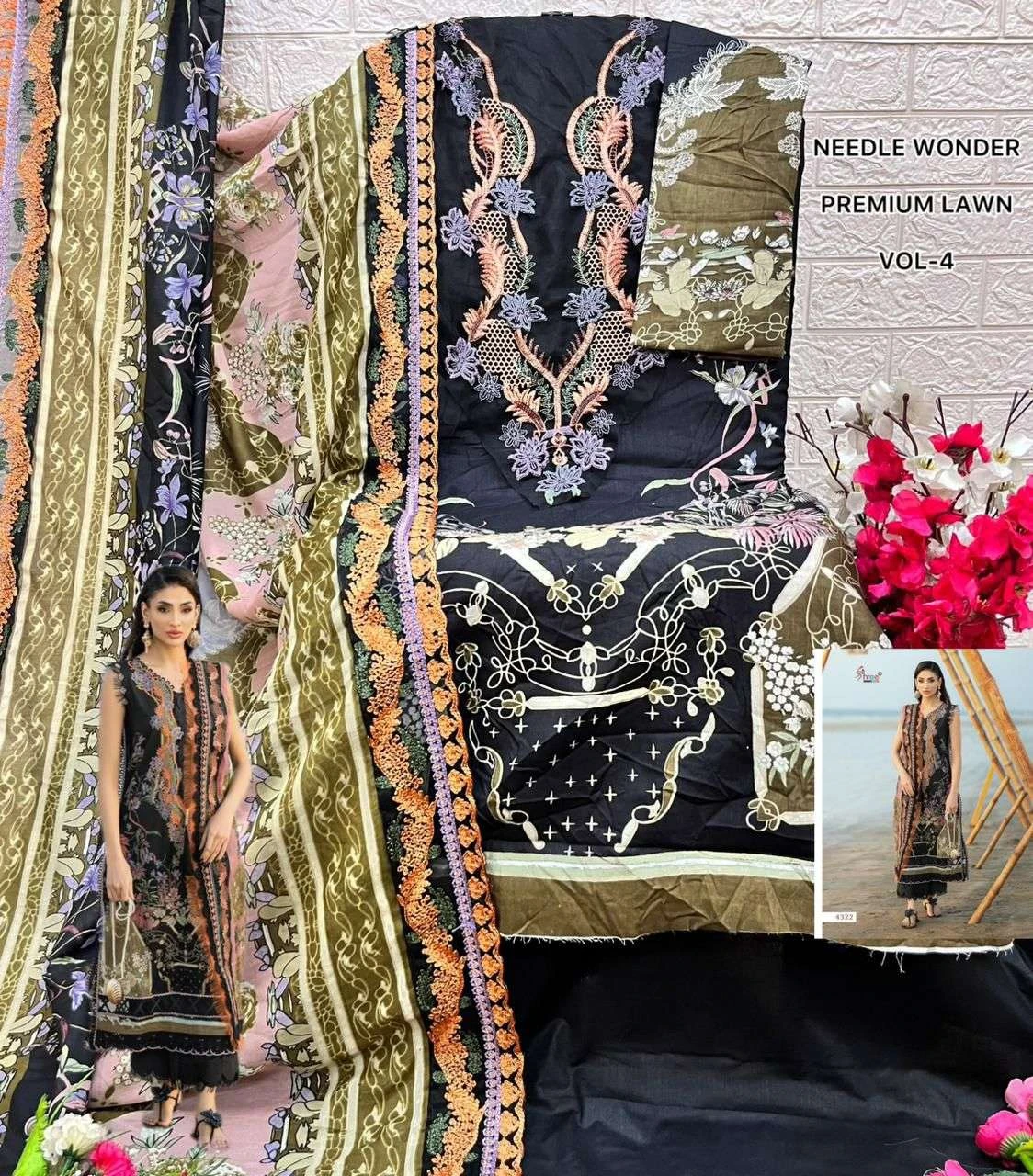 Shree Fab Needle Wonder Lawn Vol 4