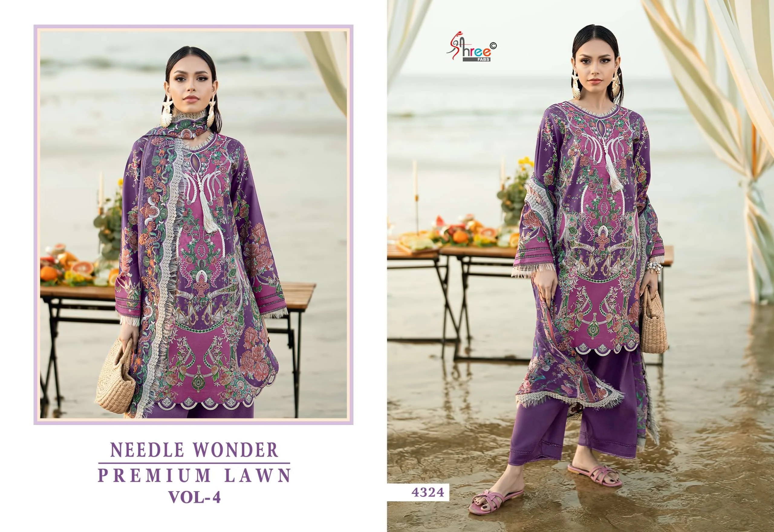 Shree Fab Needle Wonder Lawn Vol 4
