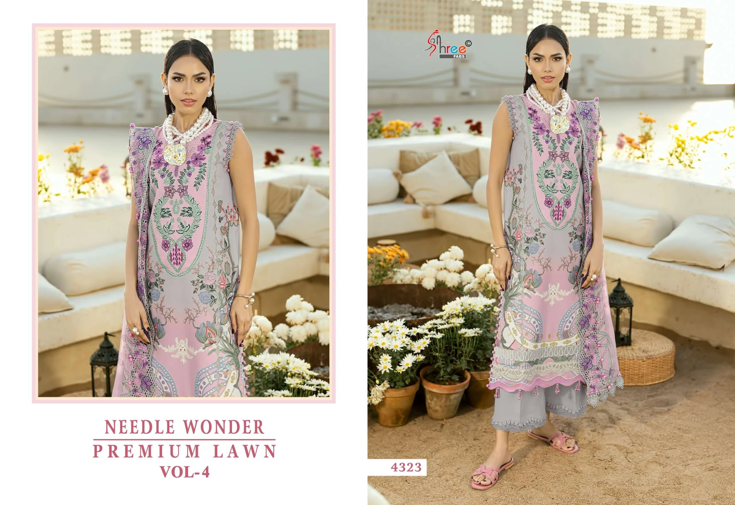 Shree Fab Needle Wonder Lawn Vol 4