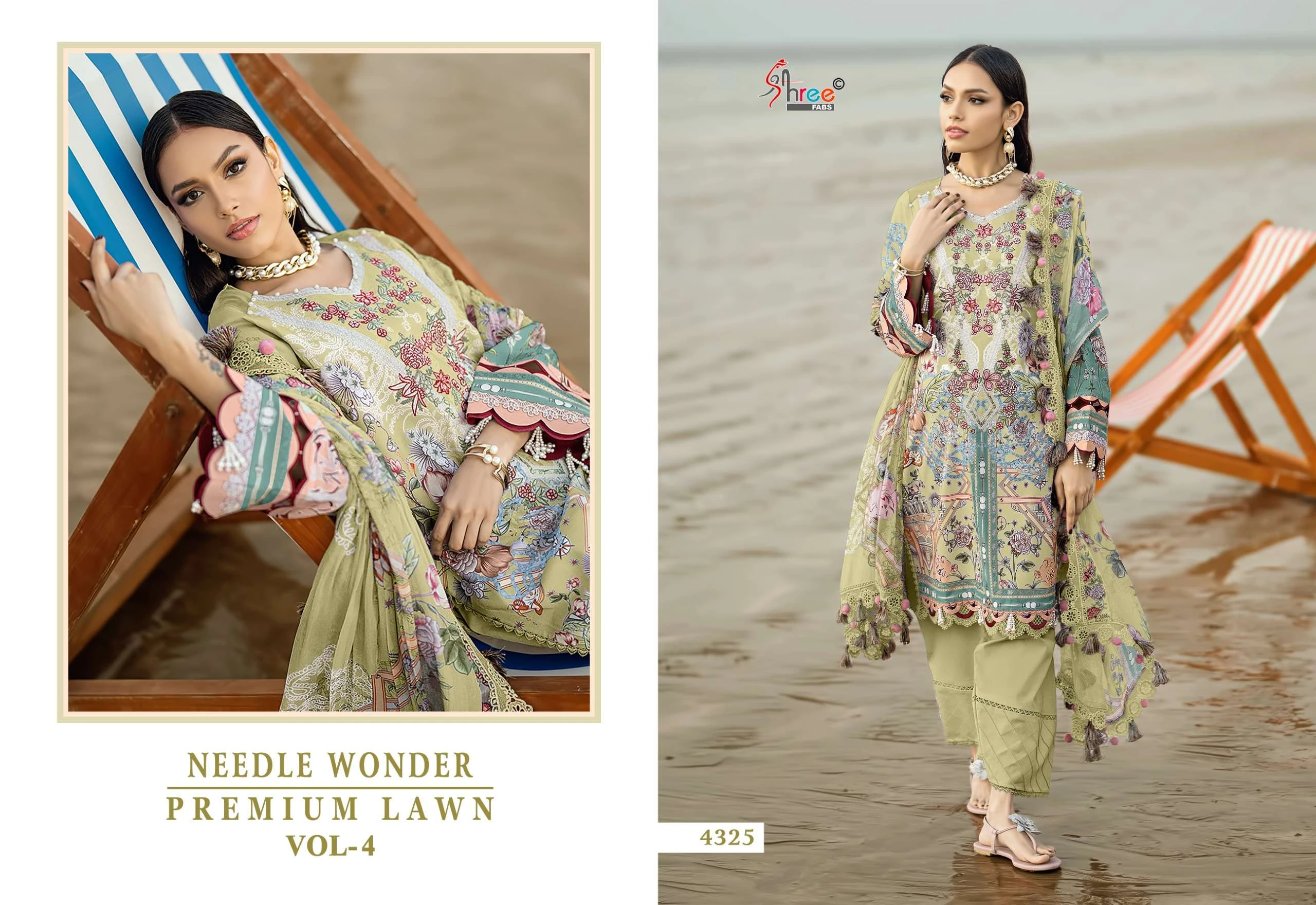 Shree Fab Needle Wonder Lawn Vol 4