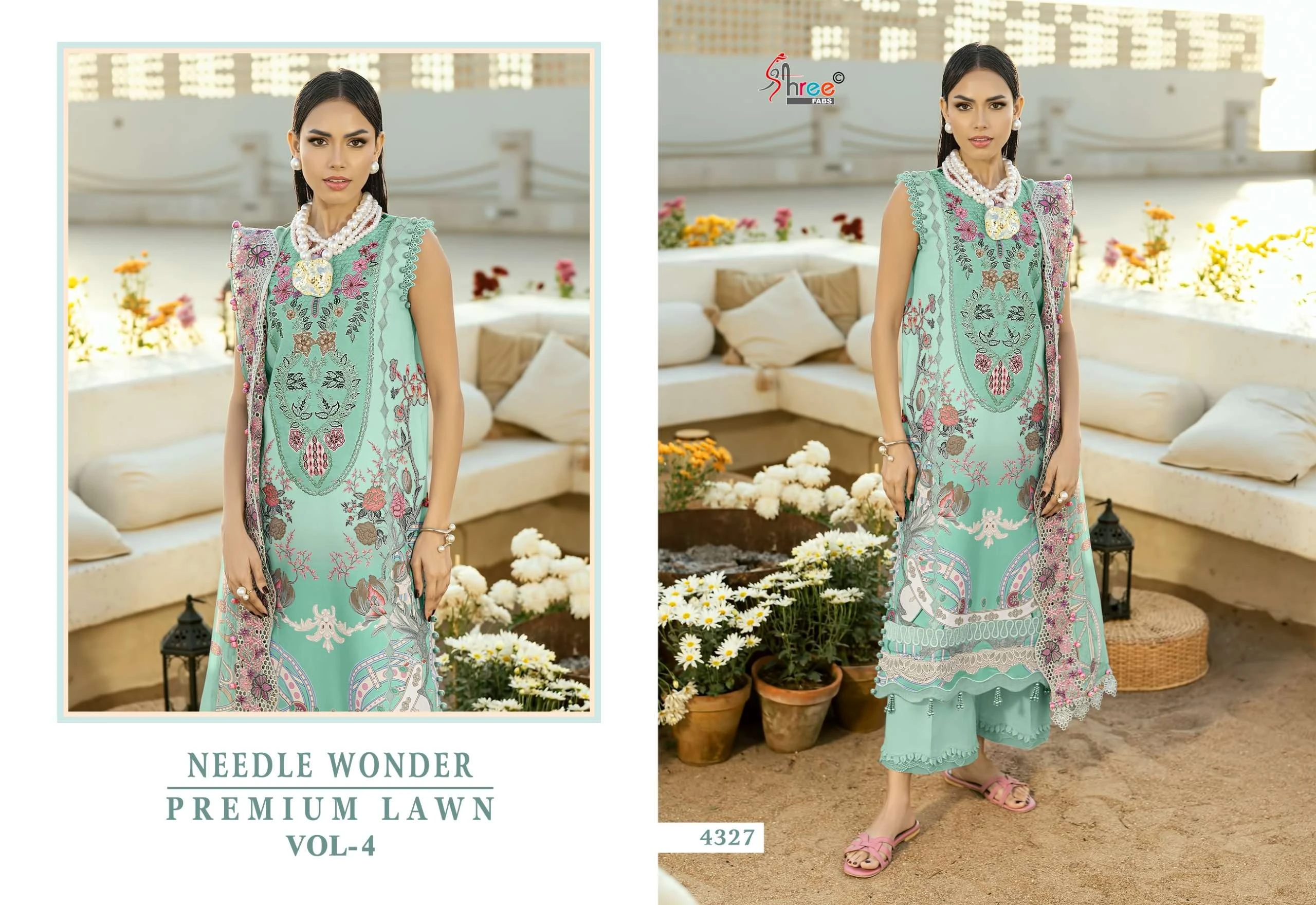 Shree Fab Needle Wonder Lawn Vol 4