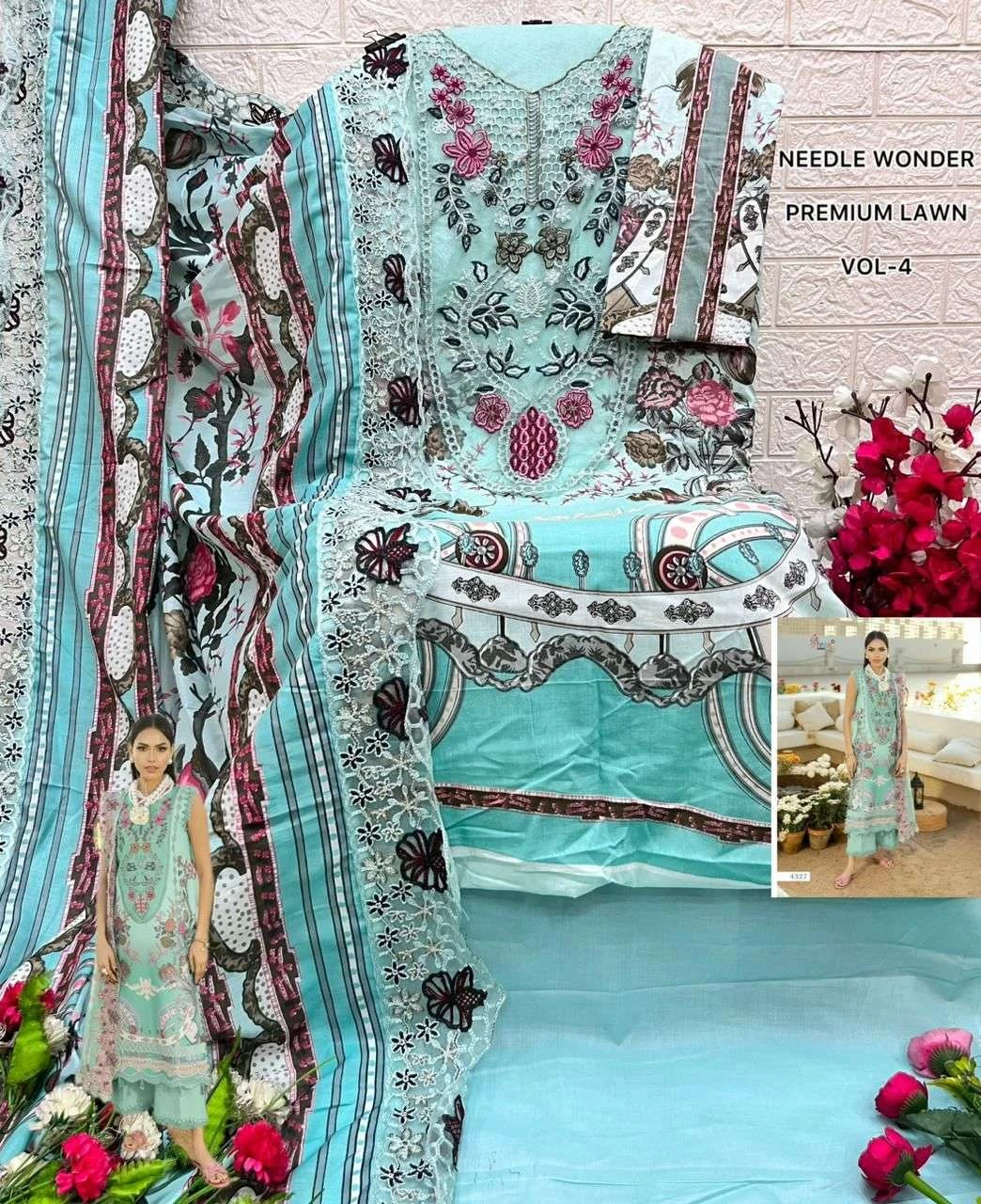Shree Fab Needle Wonder Lawn Vol 4