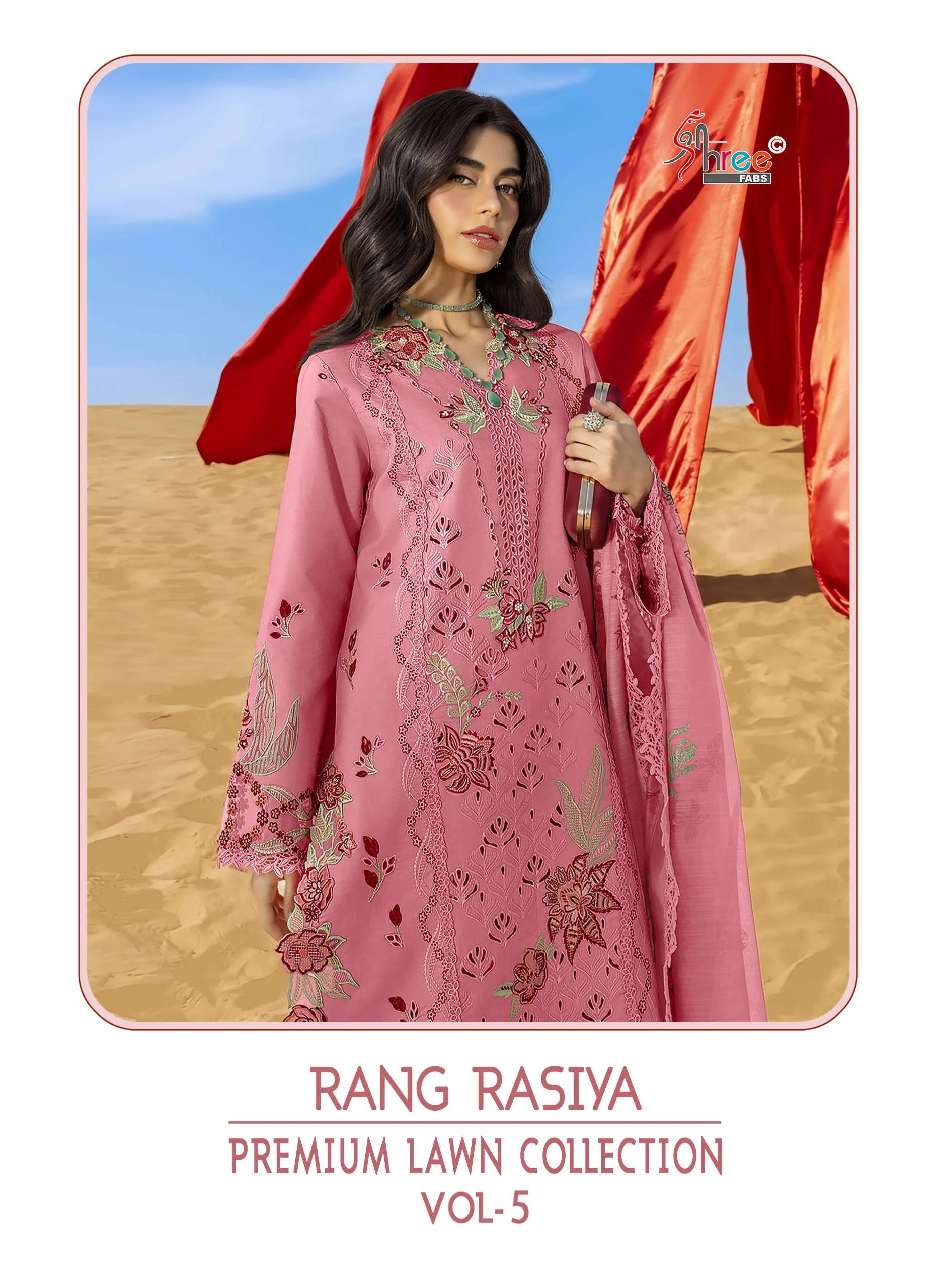 Shree Fab Rang Rasiya Premium Lawn Collection Vol 5