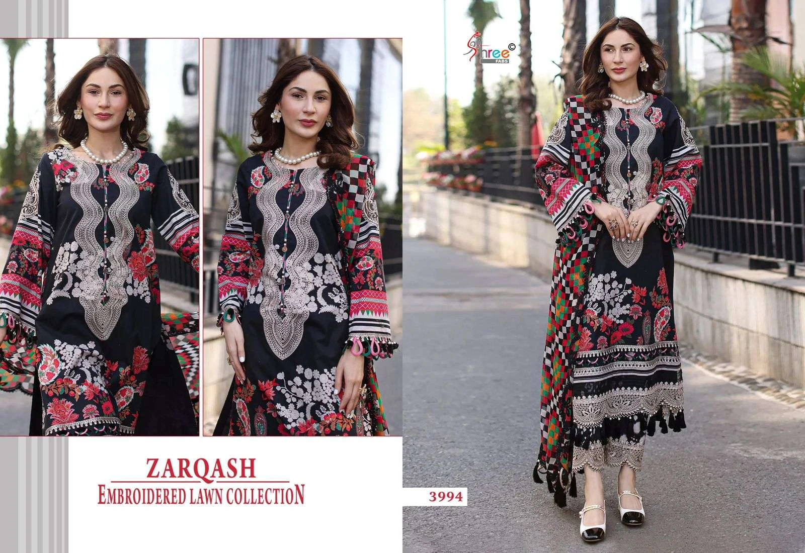 Shree Fab Zarqash Embroderd Lawn Collection