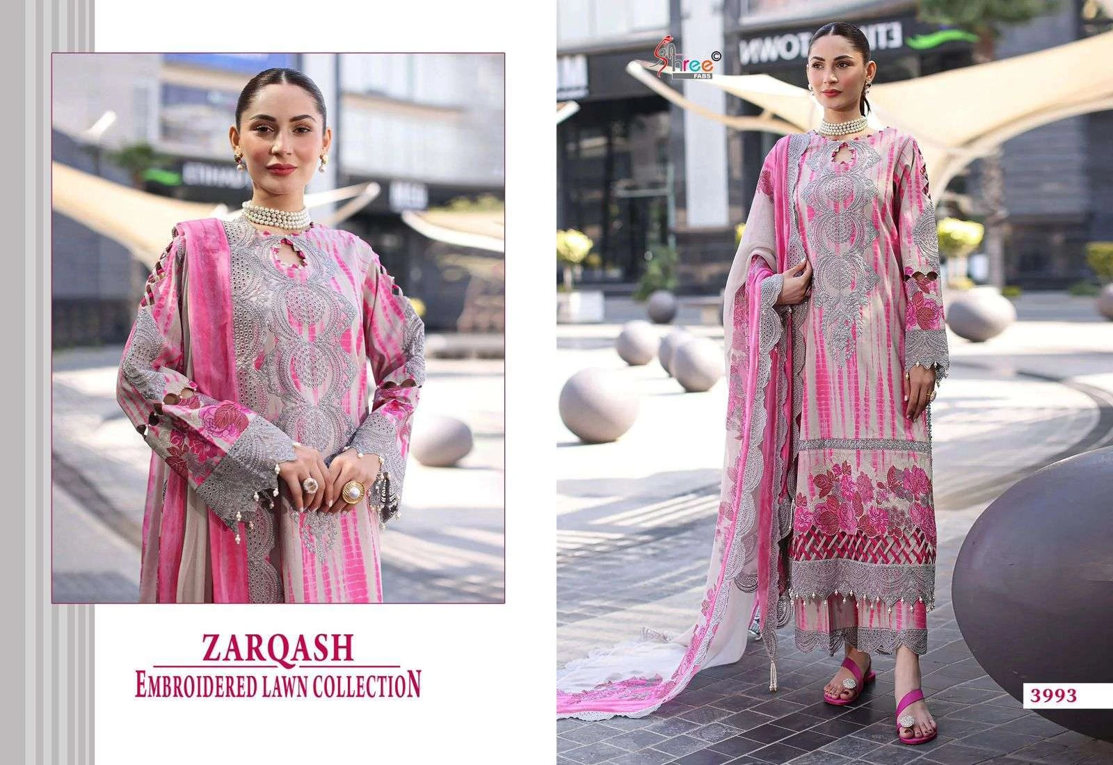 Shree Fab Zarqash Embroidered Lawn Collection