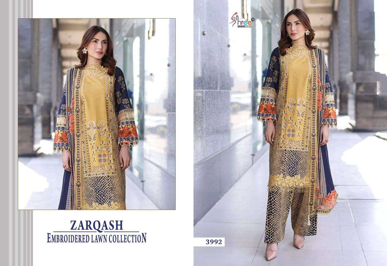 Shree Fab Zarqash Embroidered Lawn Collection